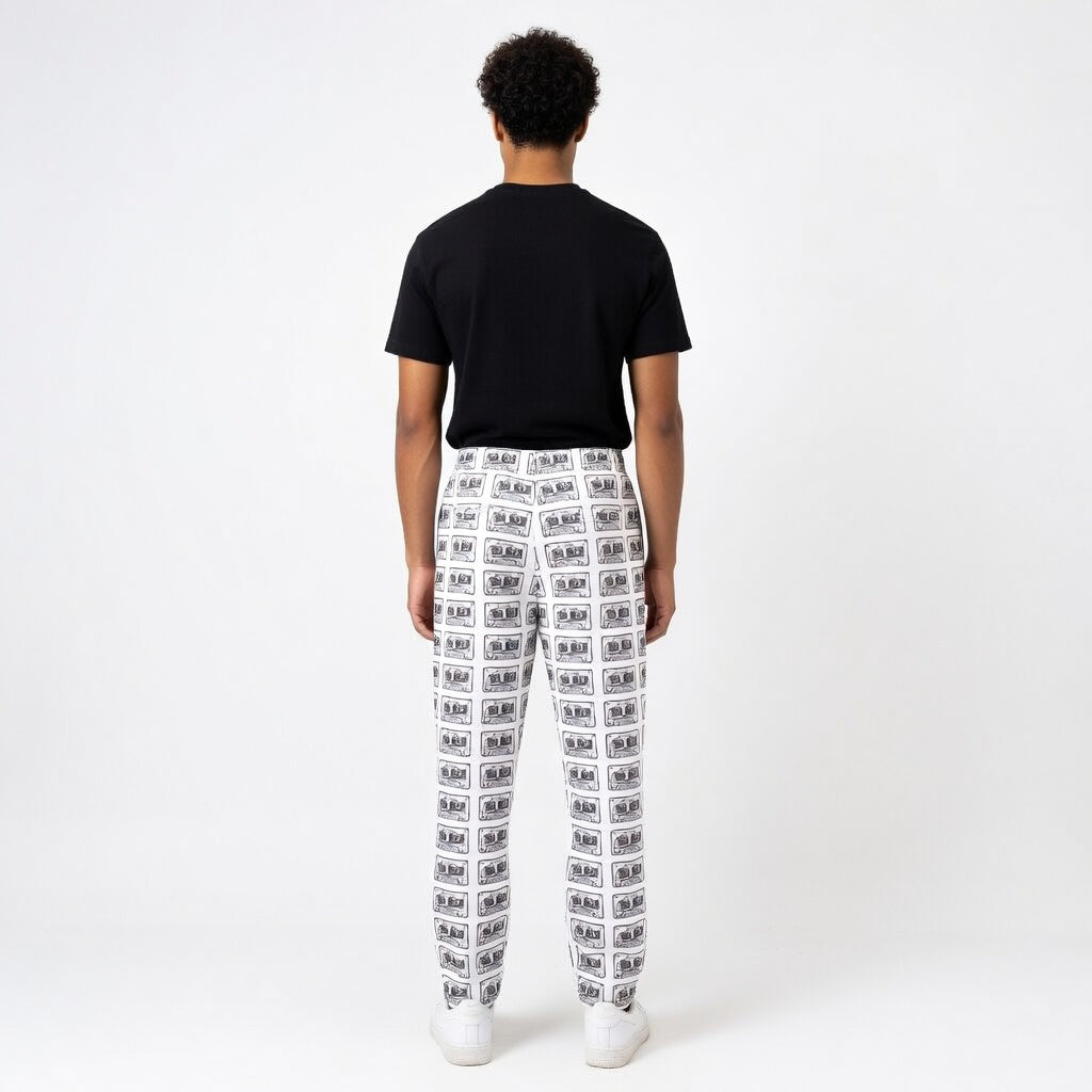 Mix Tape Wide-Leg Men's Joggers