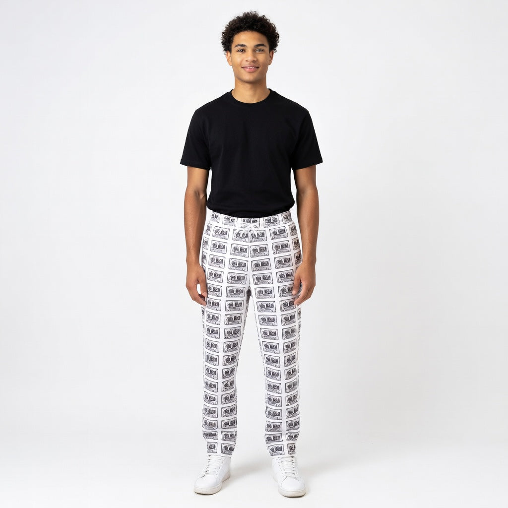 Mix Tape Wide-Leg Men's Joggers
