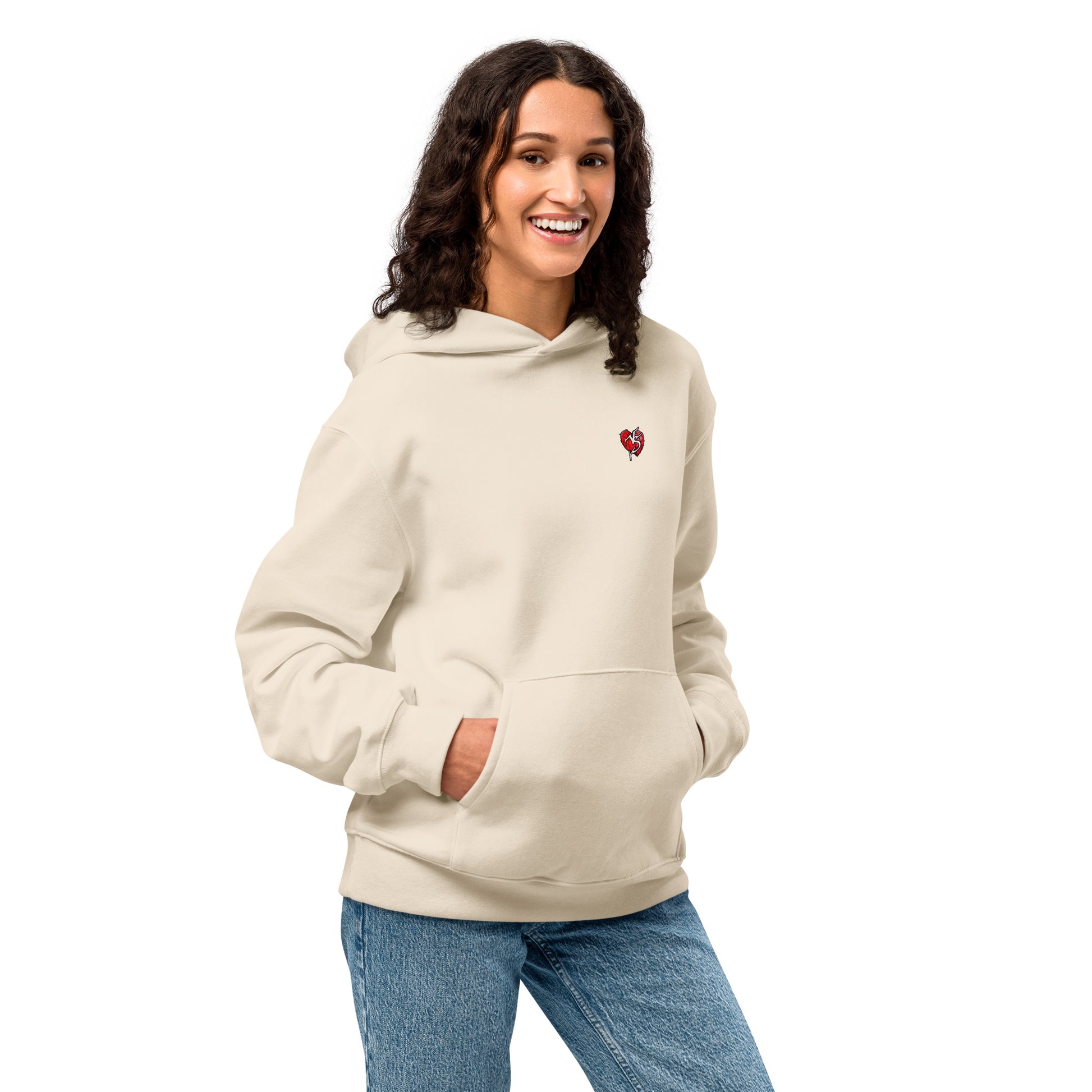 Mix Tape Womens Oversized Hoodie Dust  front 2