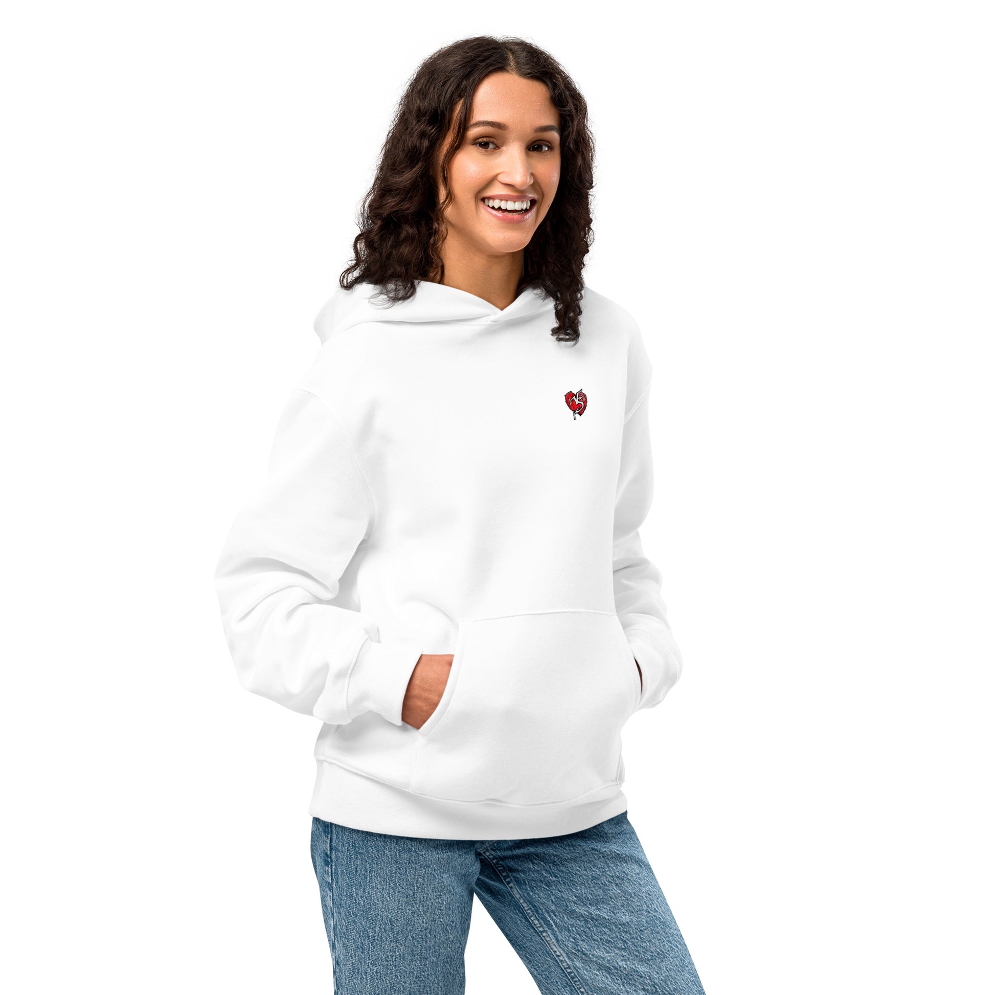 Mix Tape Womens Oversized Hoodie White  Front 2