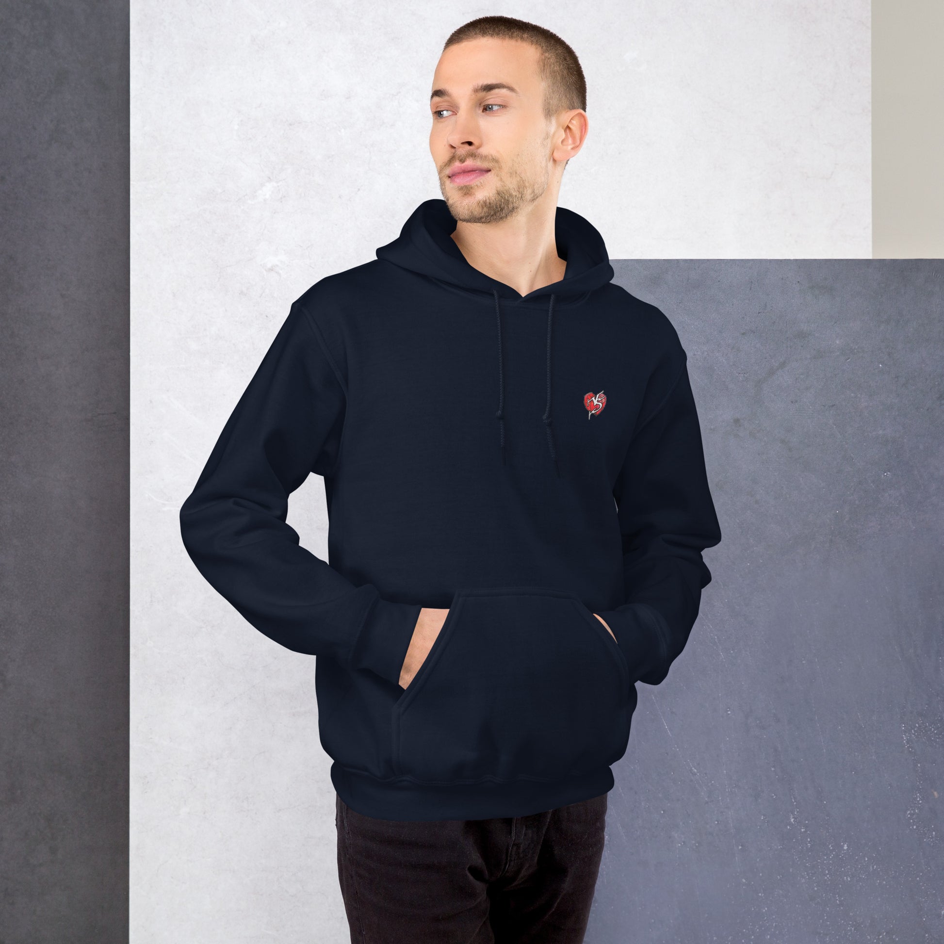Speaker Stack Hoody Mens Navy  Front