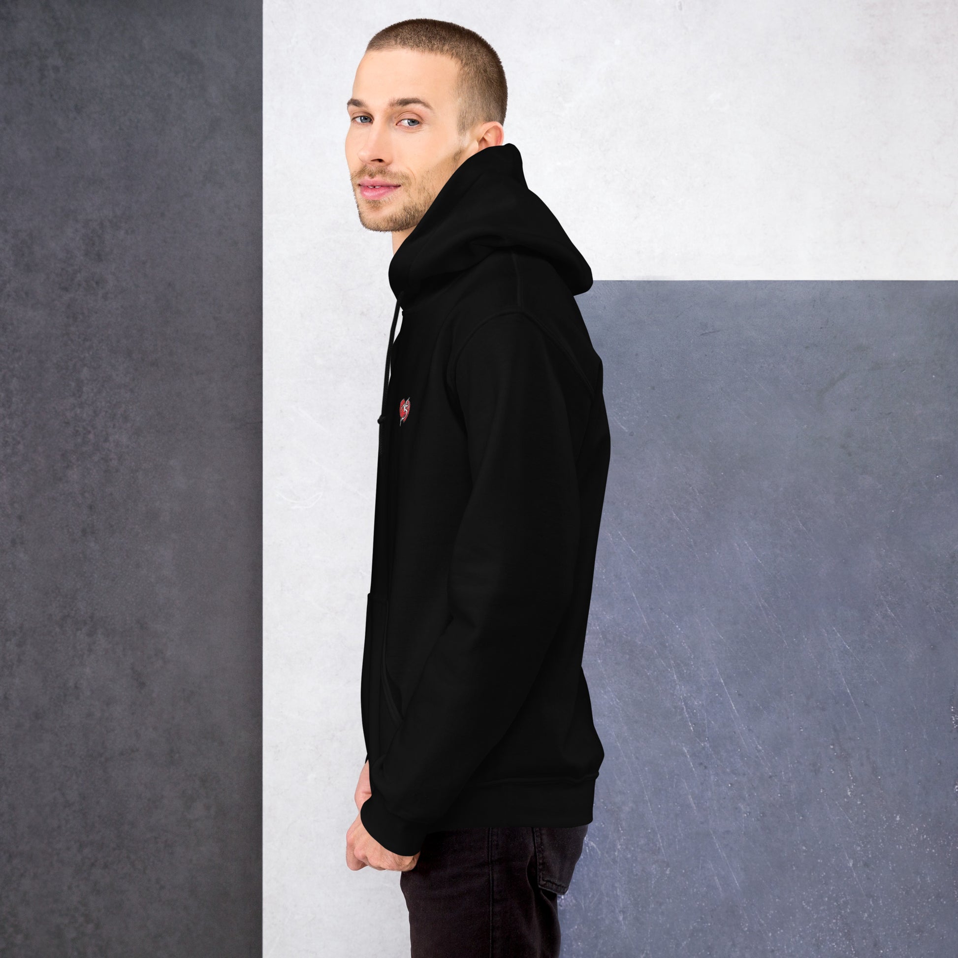 Speaker Stack Hoody Mens Black  Left Side
