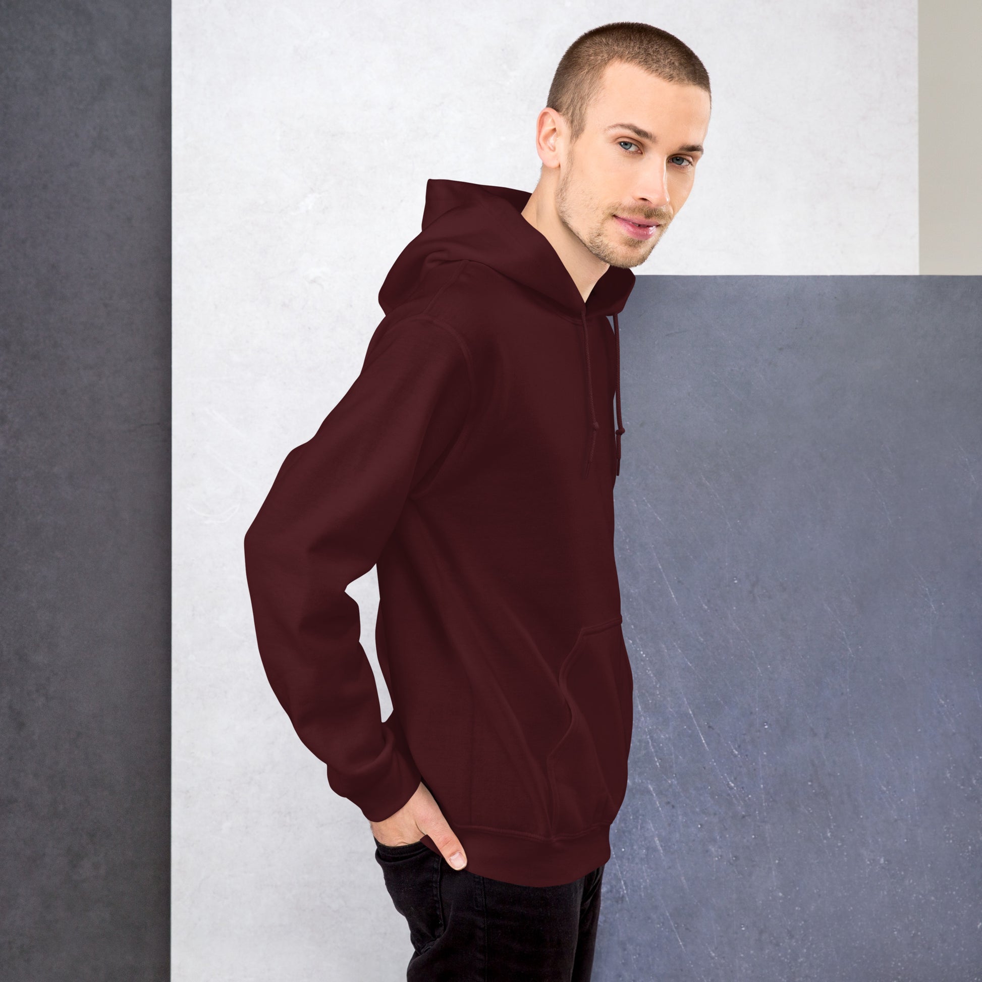 Speaker Stack Hoody Mens Maroon  Right Side