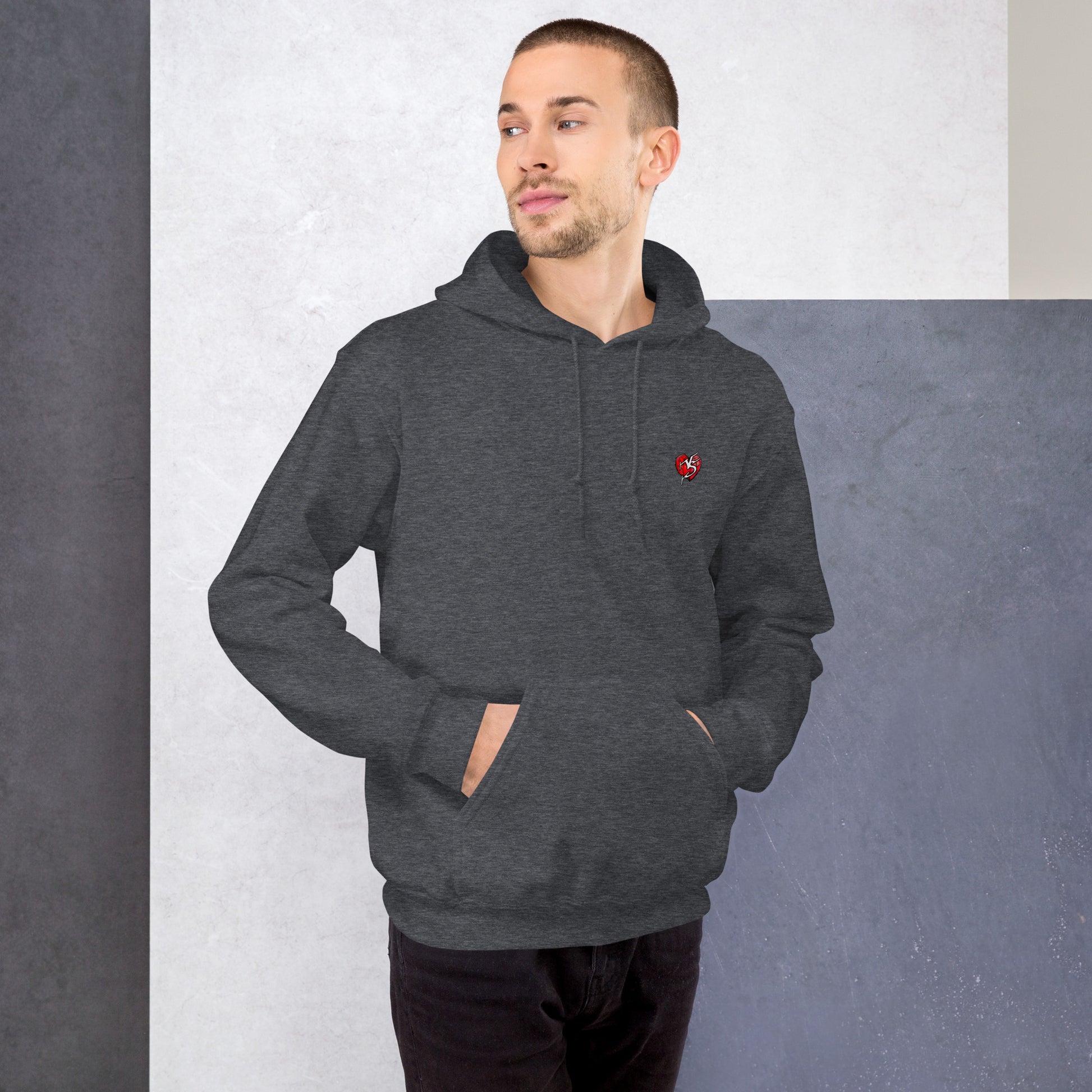 Speaker Stack Hoody Mens Dark Heather  Front