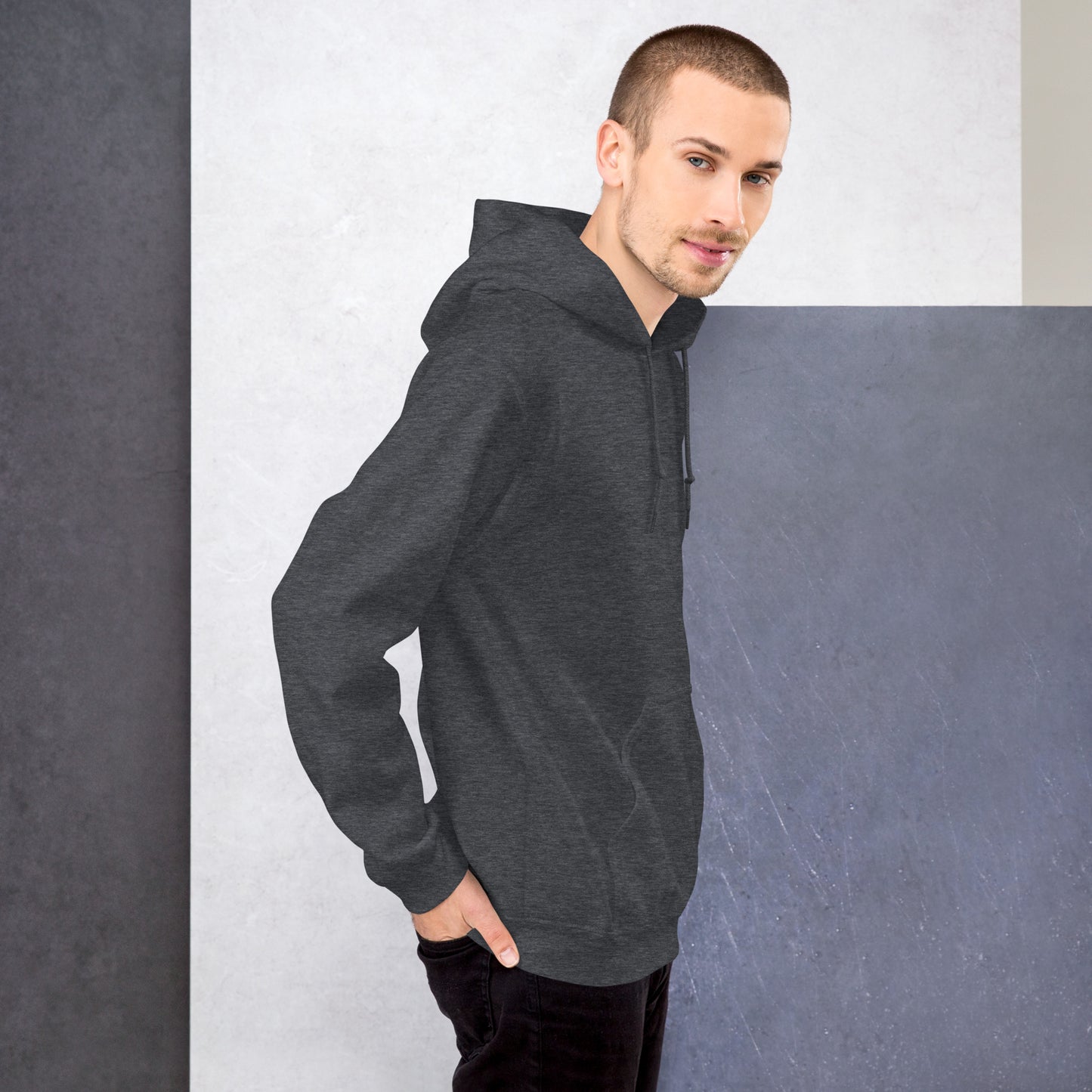 Speaker Stack Hoody Mens Dark Heather Right Side