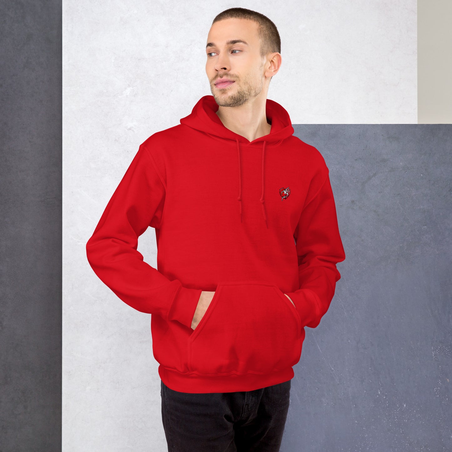 Speaker Stack Hoody Mens Red  Front