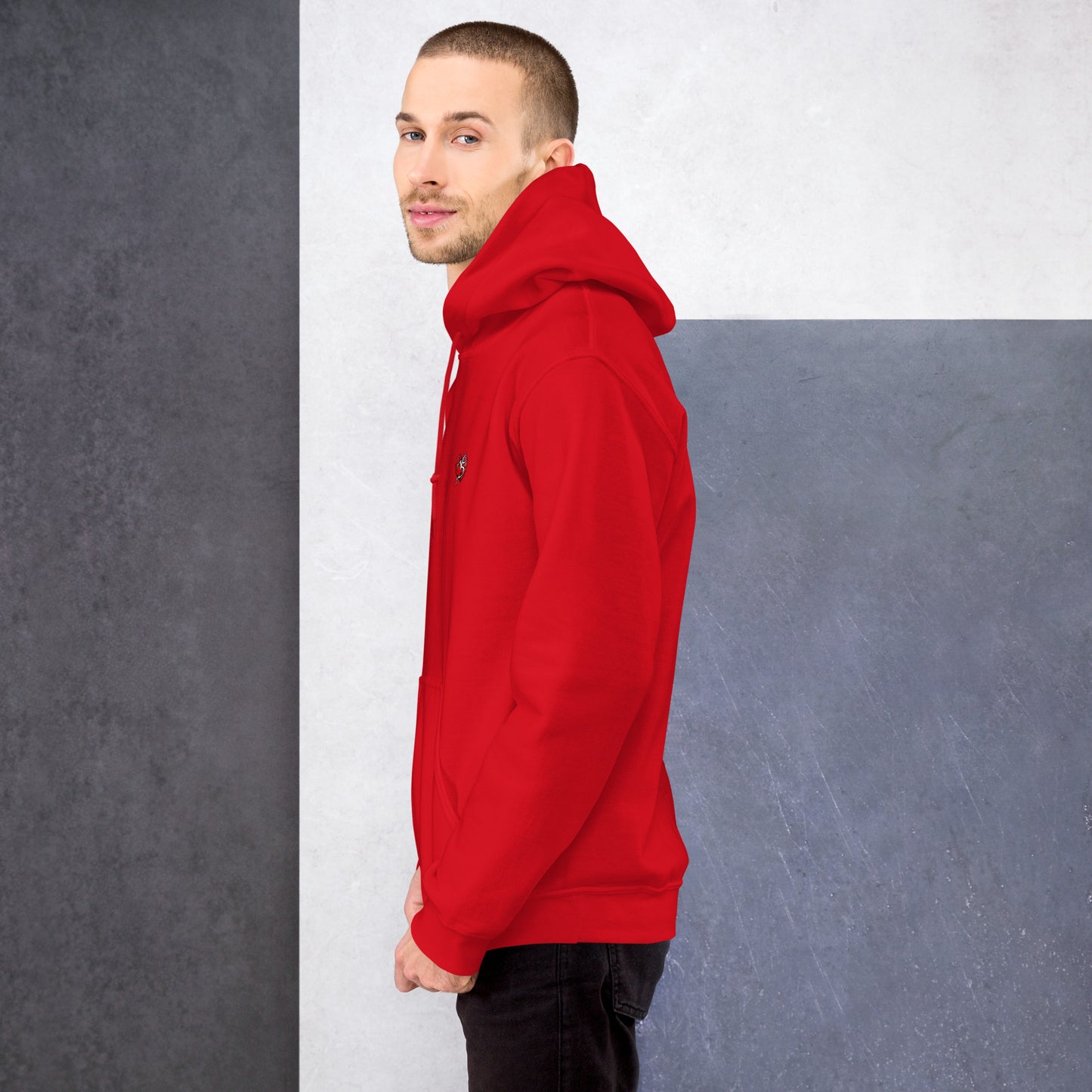 Speaker Stack Hoody Mens Red  Left Side