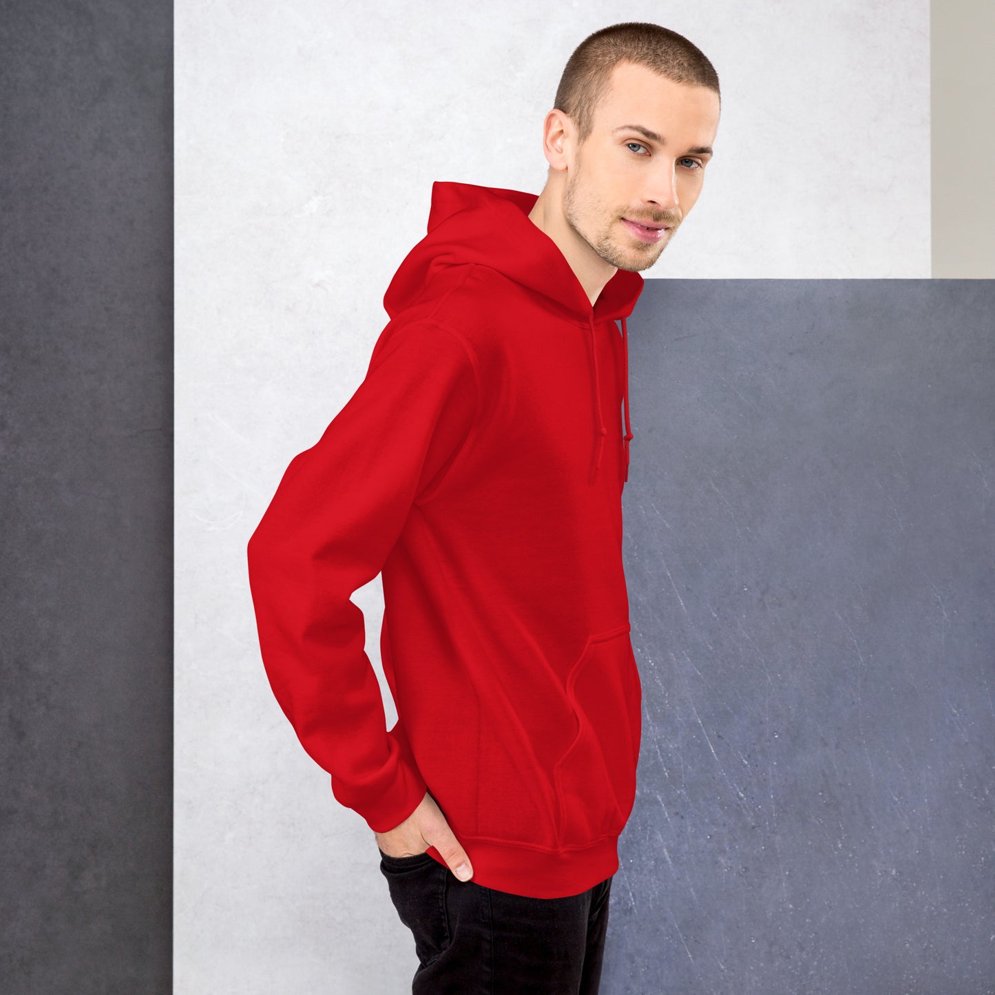 Speaker Stack Hoody Mens Red Right Side