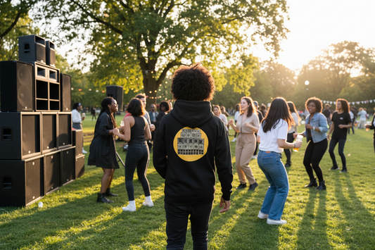 Speaker Stack Womens Classic Hoodie