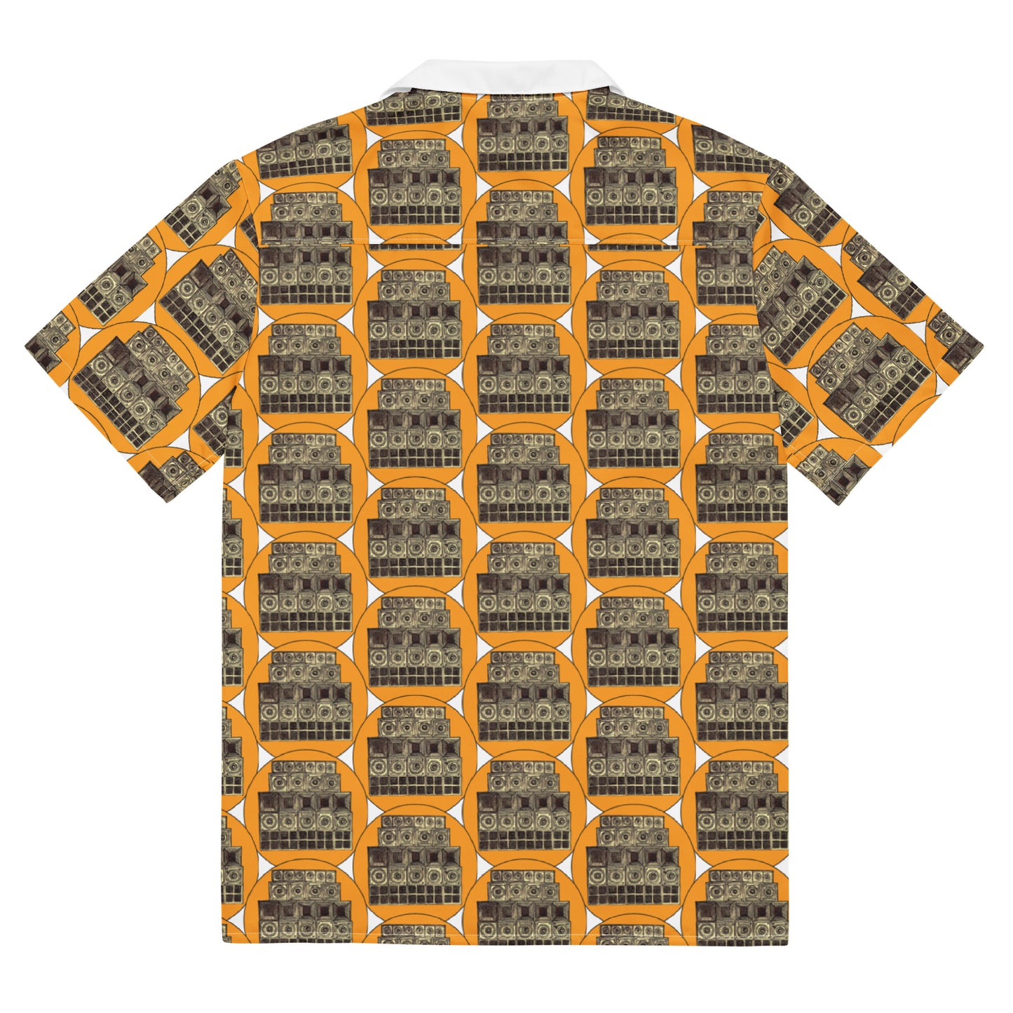Speaker Stack Yellow Button Shirt