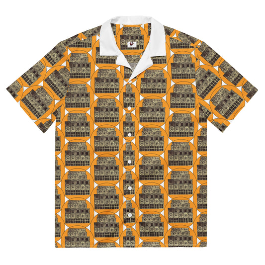 Speaker Stack Yellow Button Shirt