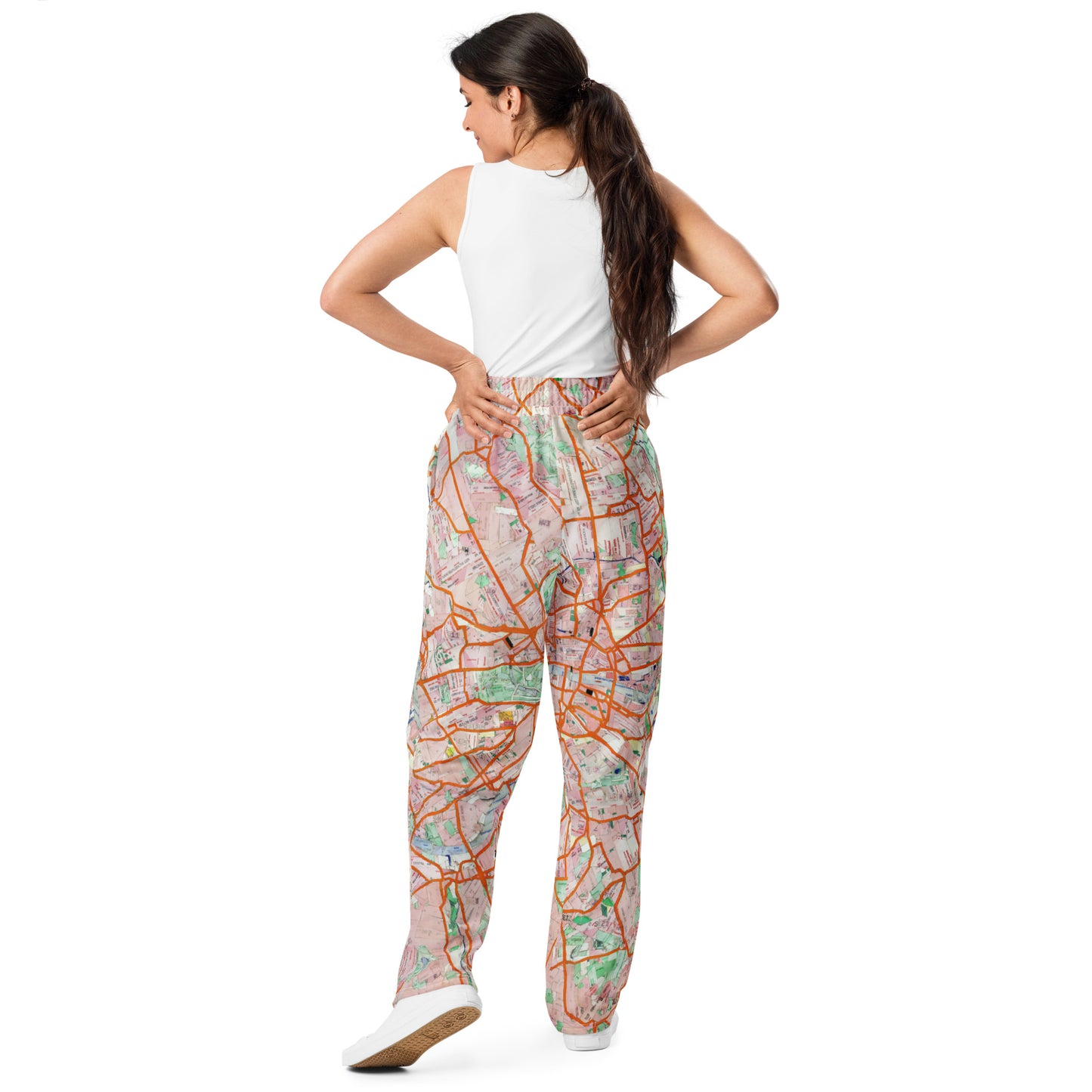 The London Travel Card Map Womens Wide-Leg Joggers