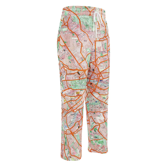 The London Travel Card Map Womens Wide-Leg Joggers