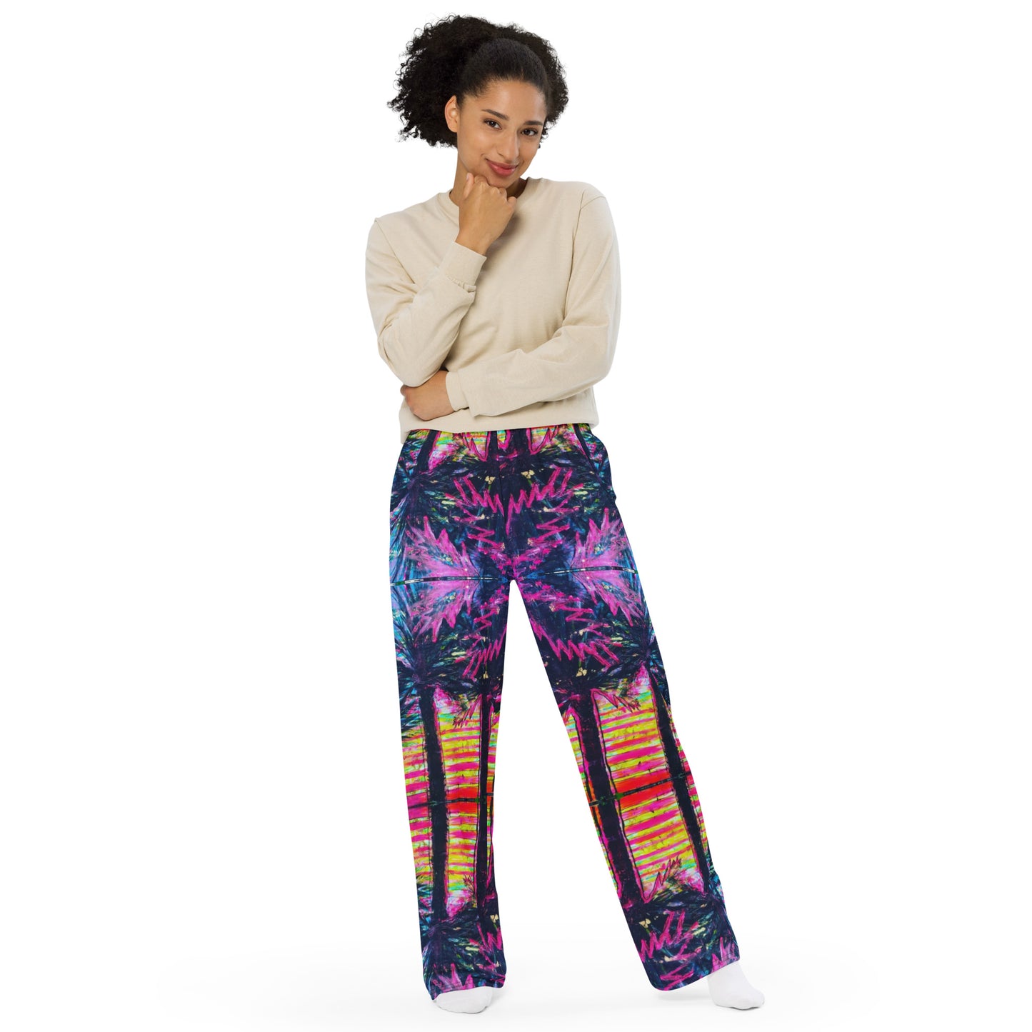 Barcelona Womens Wide-Leg Pants