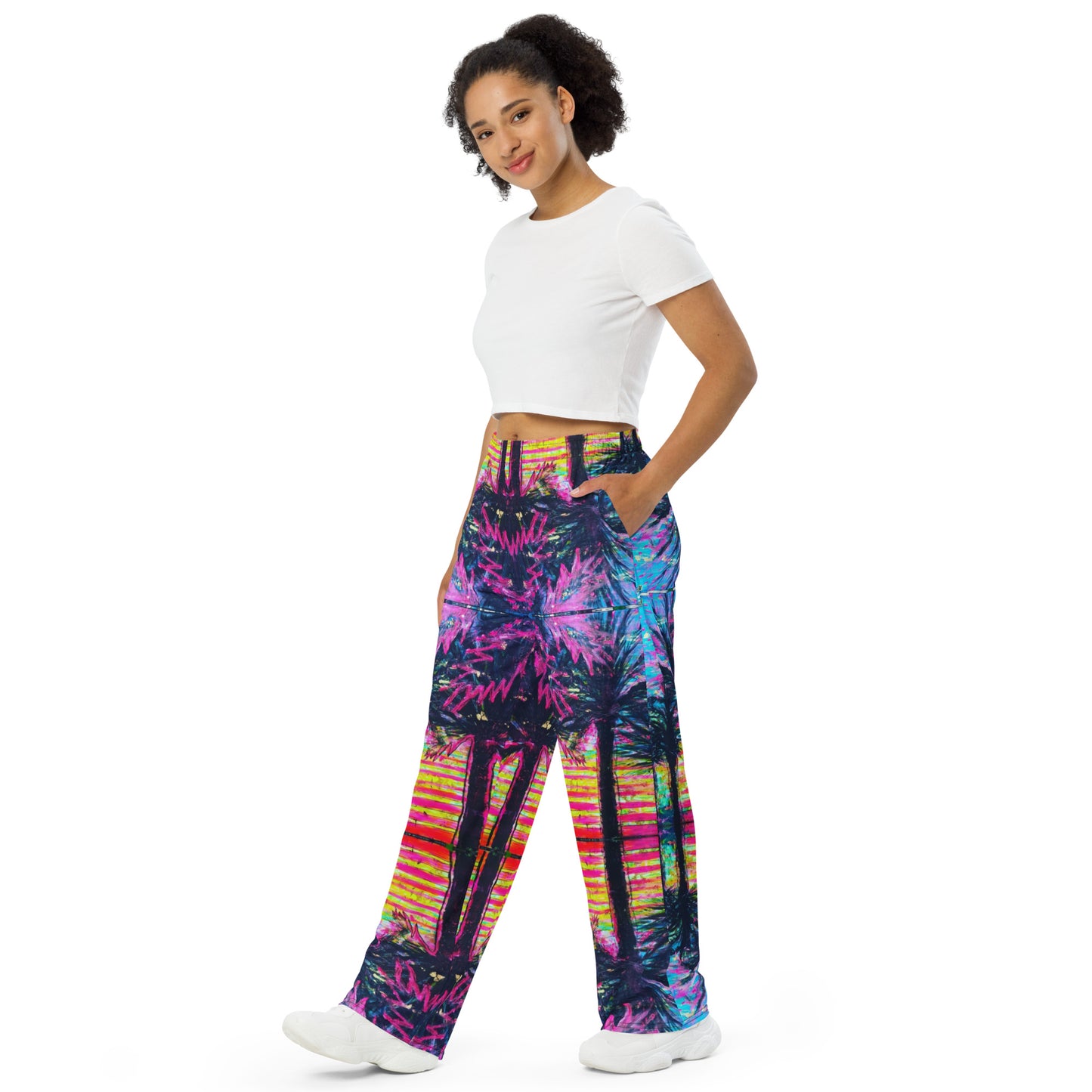 Barcelona Womens Wide-Leg Pants