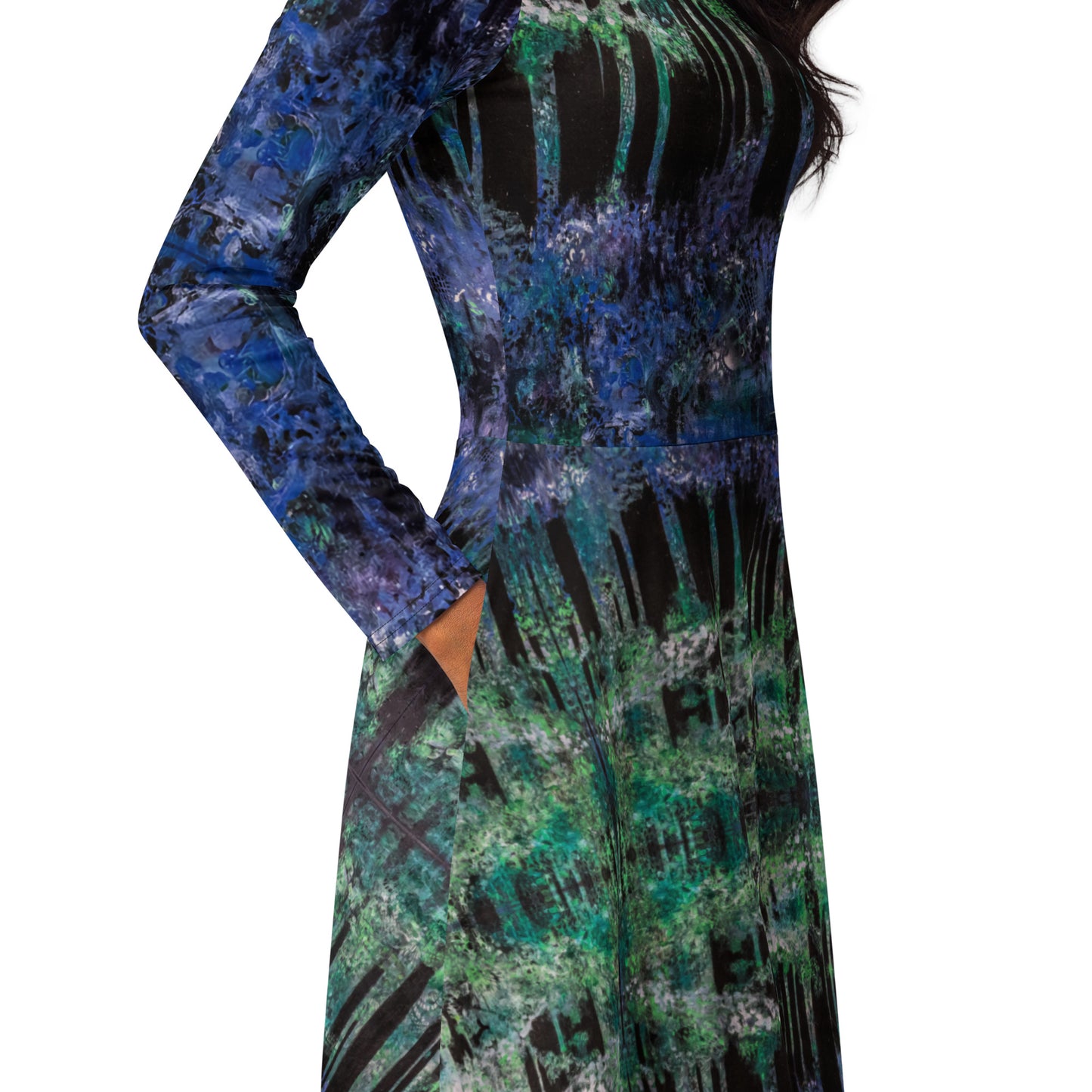 Bluebell Woods Long Sleeve Midi Dress