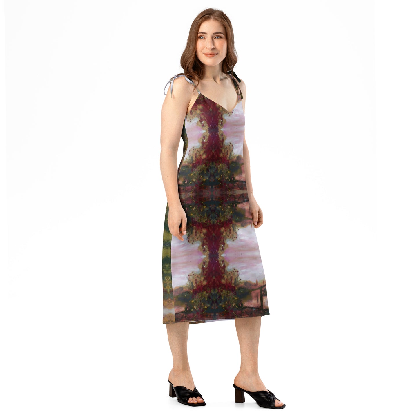 Eel Pie Island Bridge Art Midi Dress.