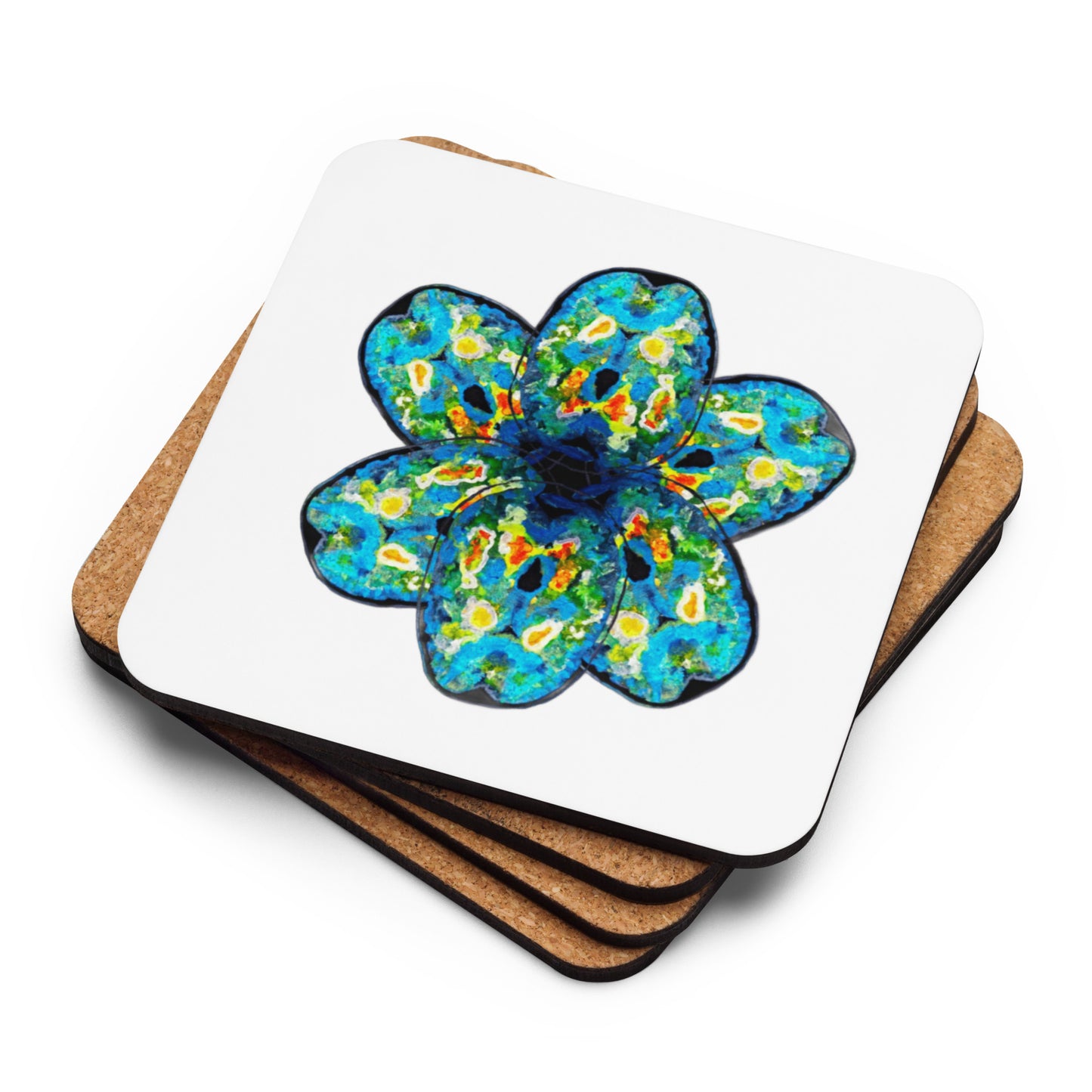 Happy Brain Petals Cork-back Coaster