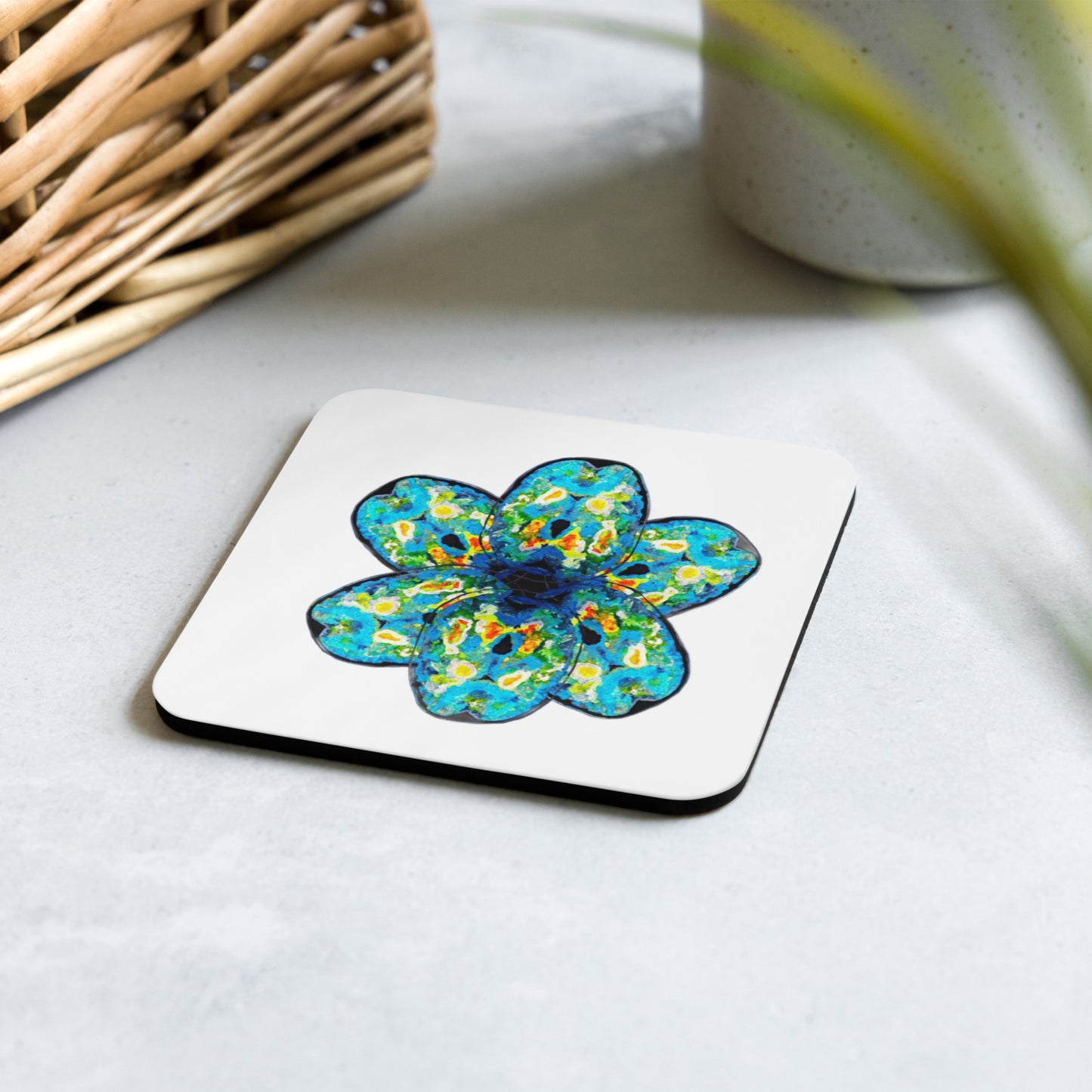 Happy Brain Petals Cork-back Coaster