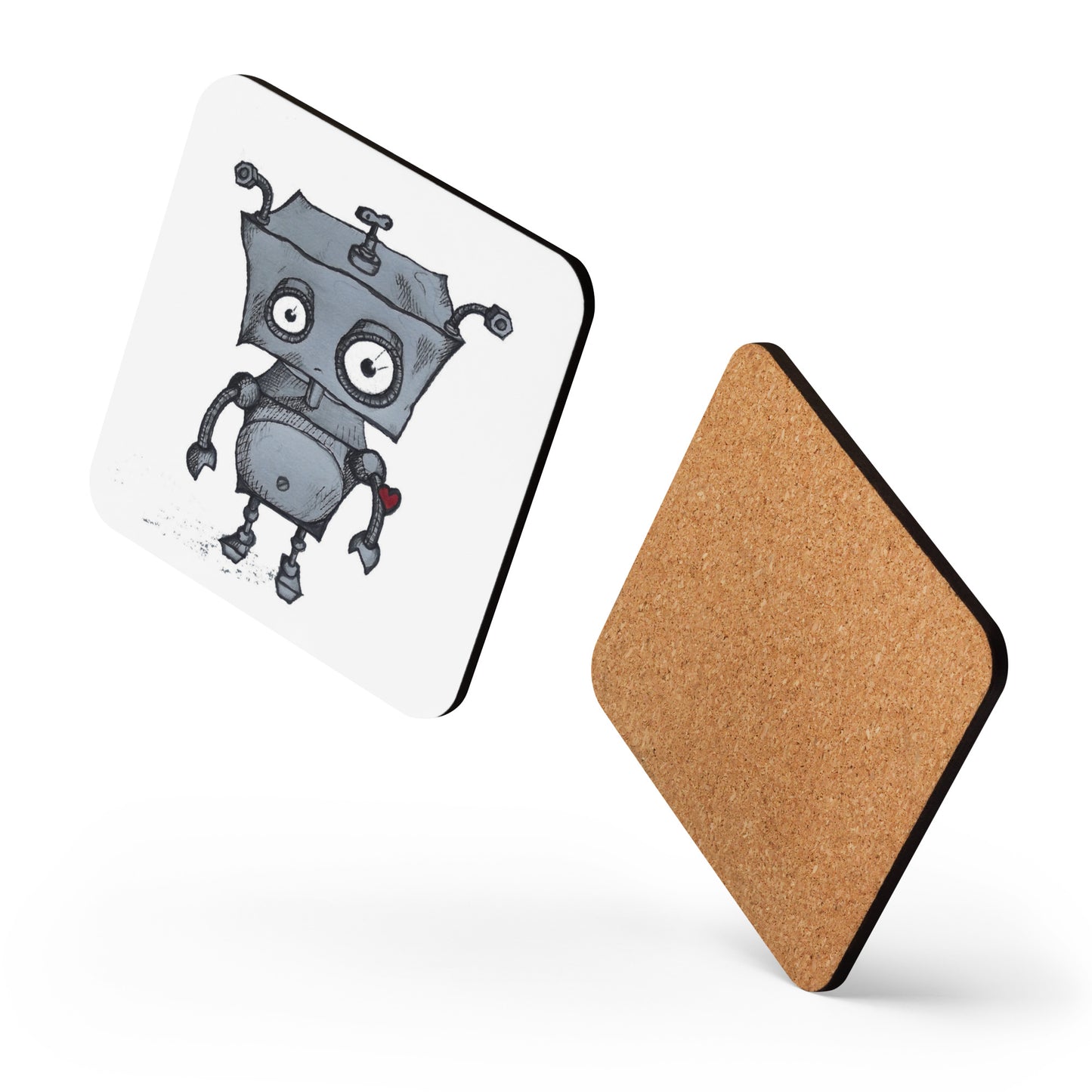Little Robot Cork-back Coaster