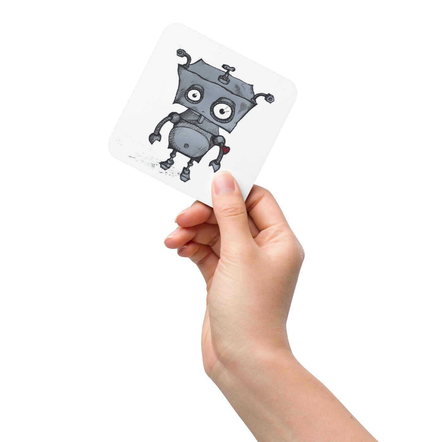 Little Robot Cork-back Coaster