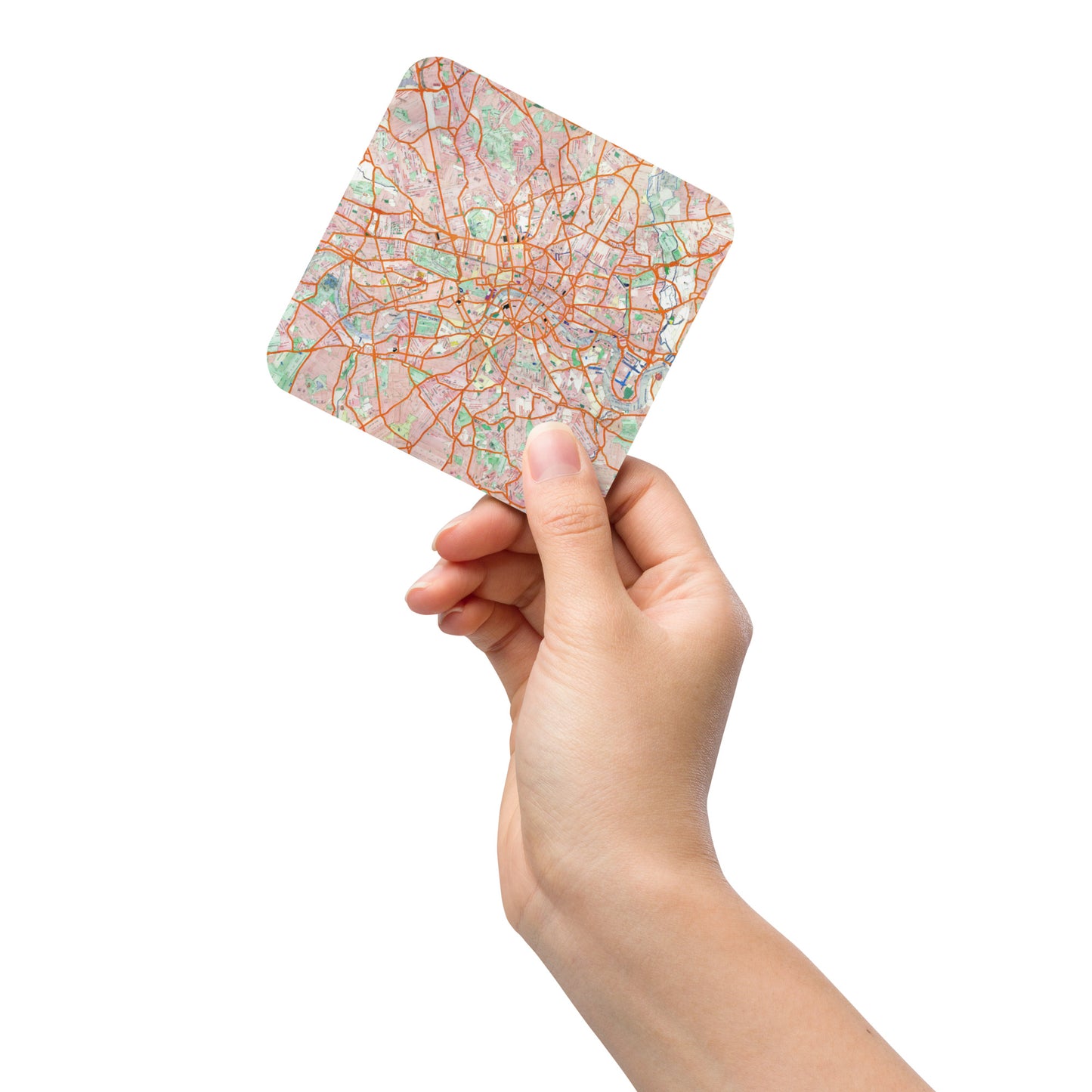 London Travel Card Map Cork-Back Coaster