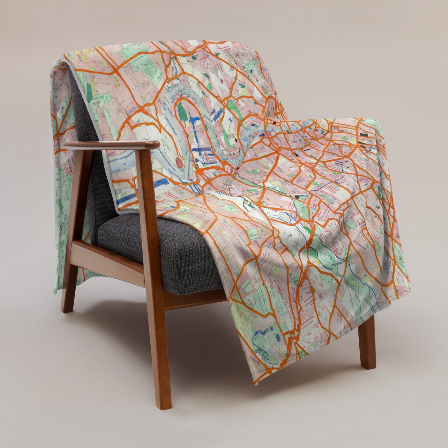 London Travelcard Map Throw Blanket