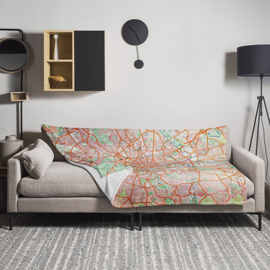 London Travelcard Map Throw Blanket