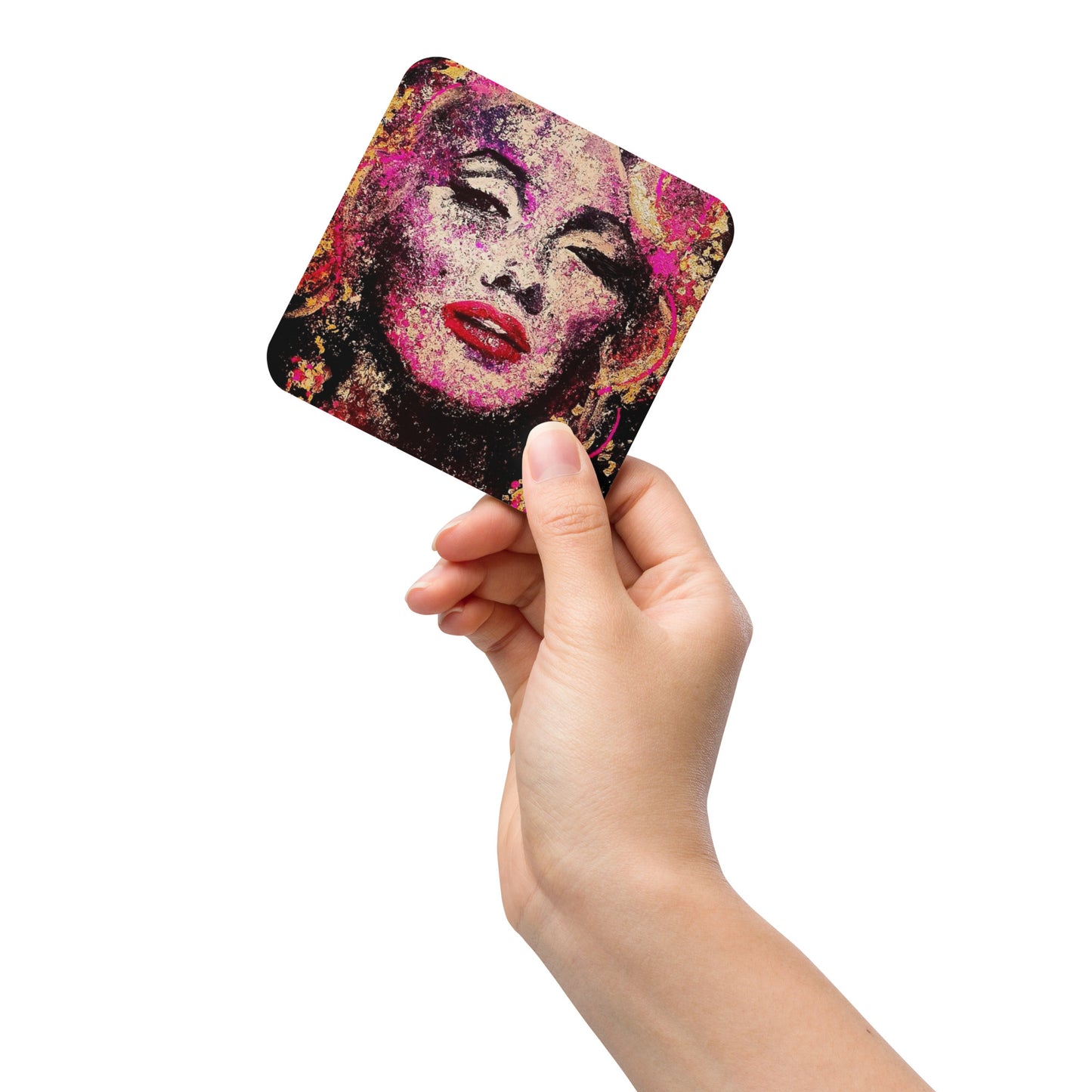 Marilyn Monroe Mixed Media Cork-Back Coaster