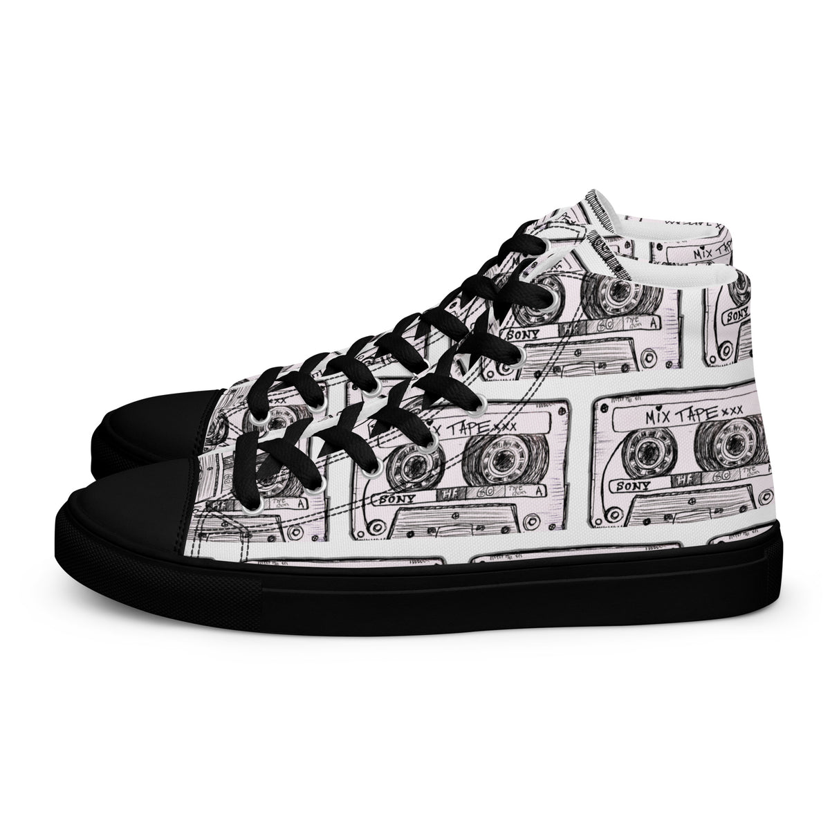 Mix Tape High Top Canvas Shoes