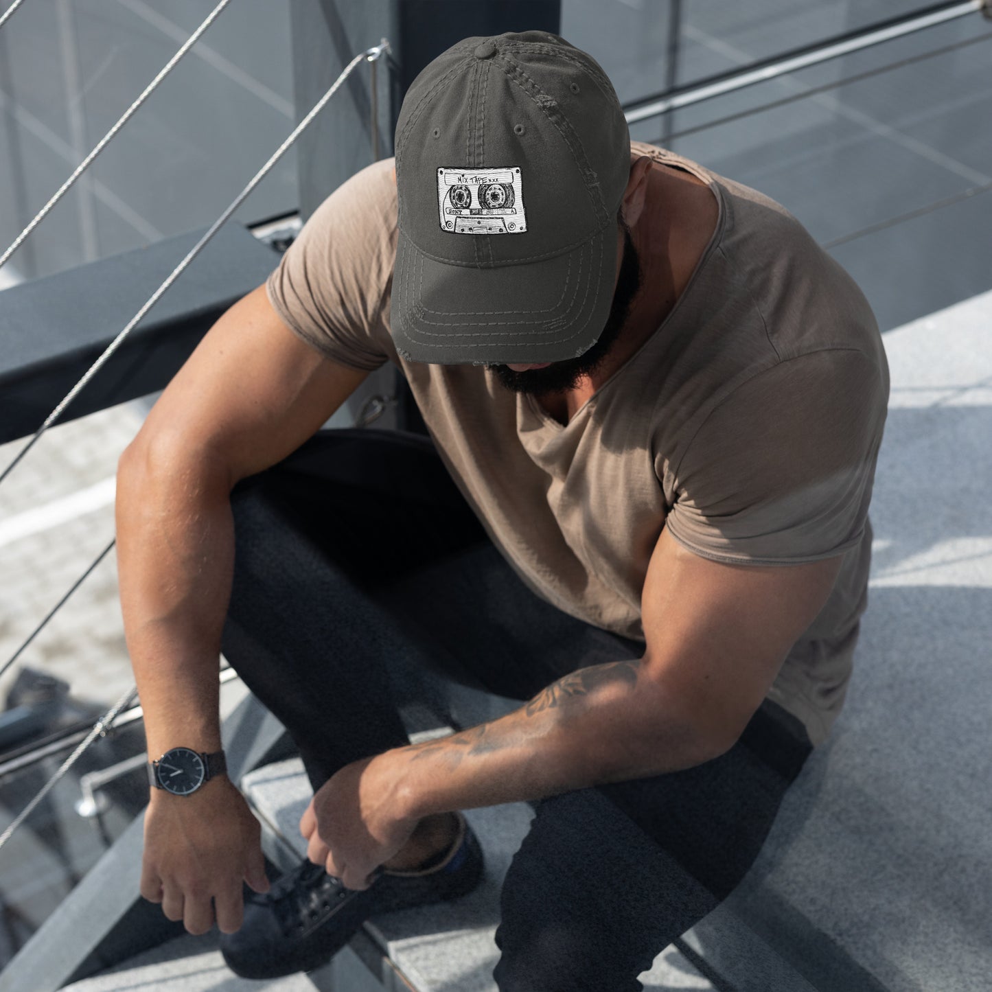 Mix Tape Distressed Hat