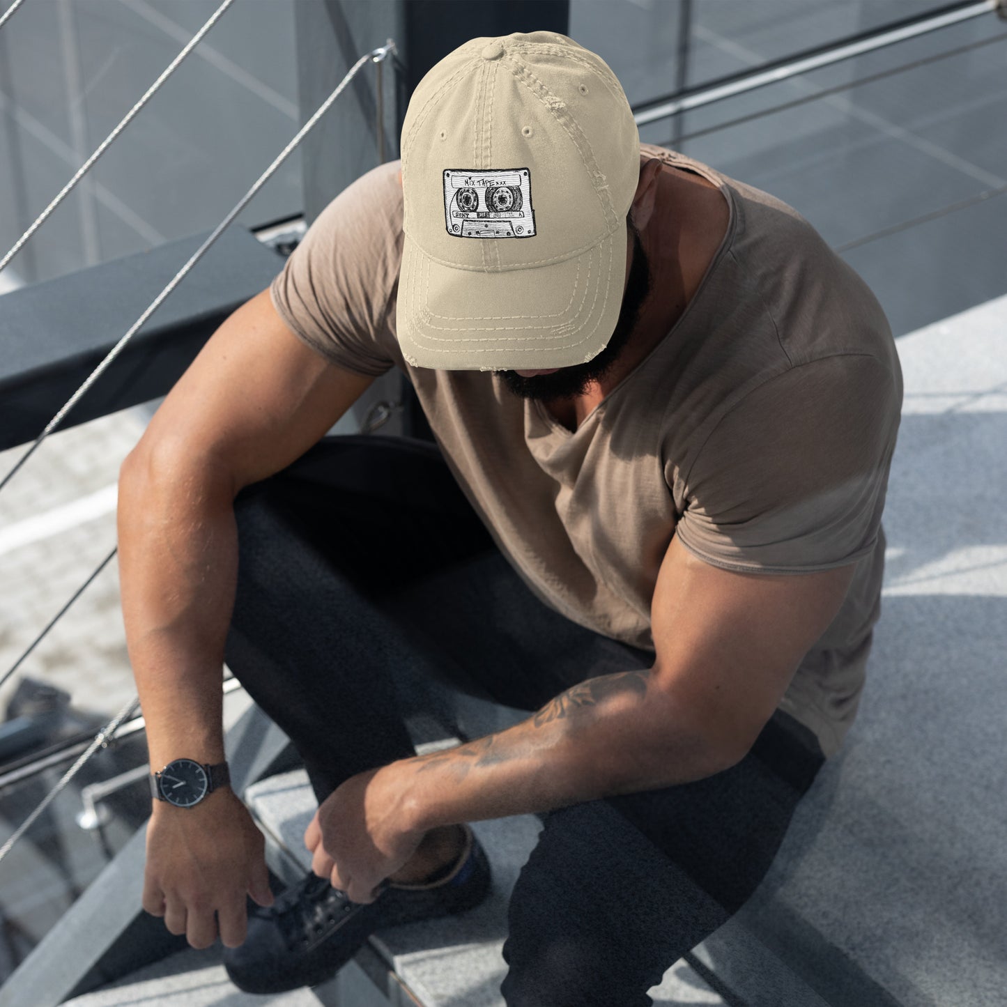 Mix Tape Distressed Hat