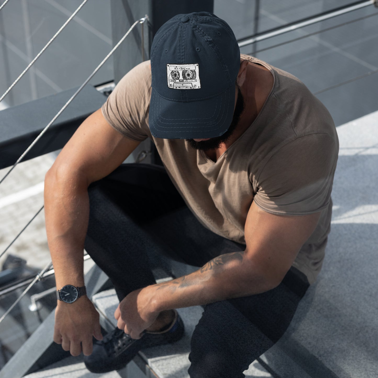 Mix Tape Distressed Hat