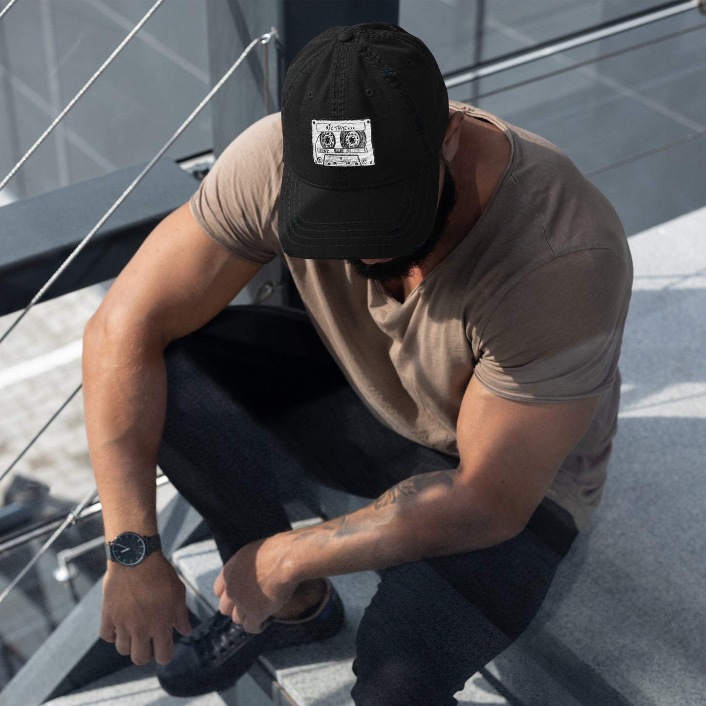 Mix Tape Distressed Hat