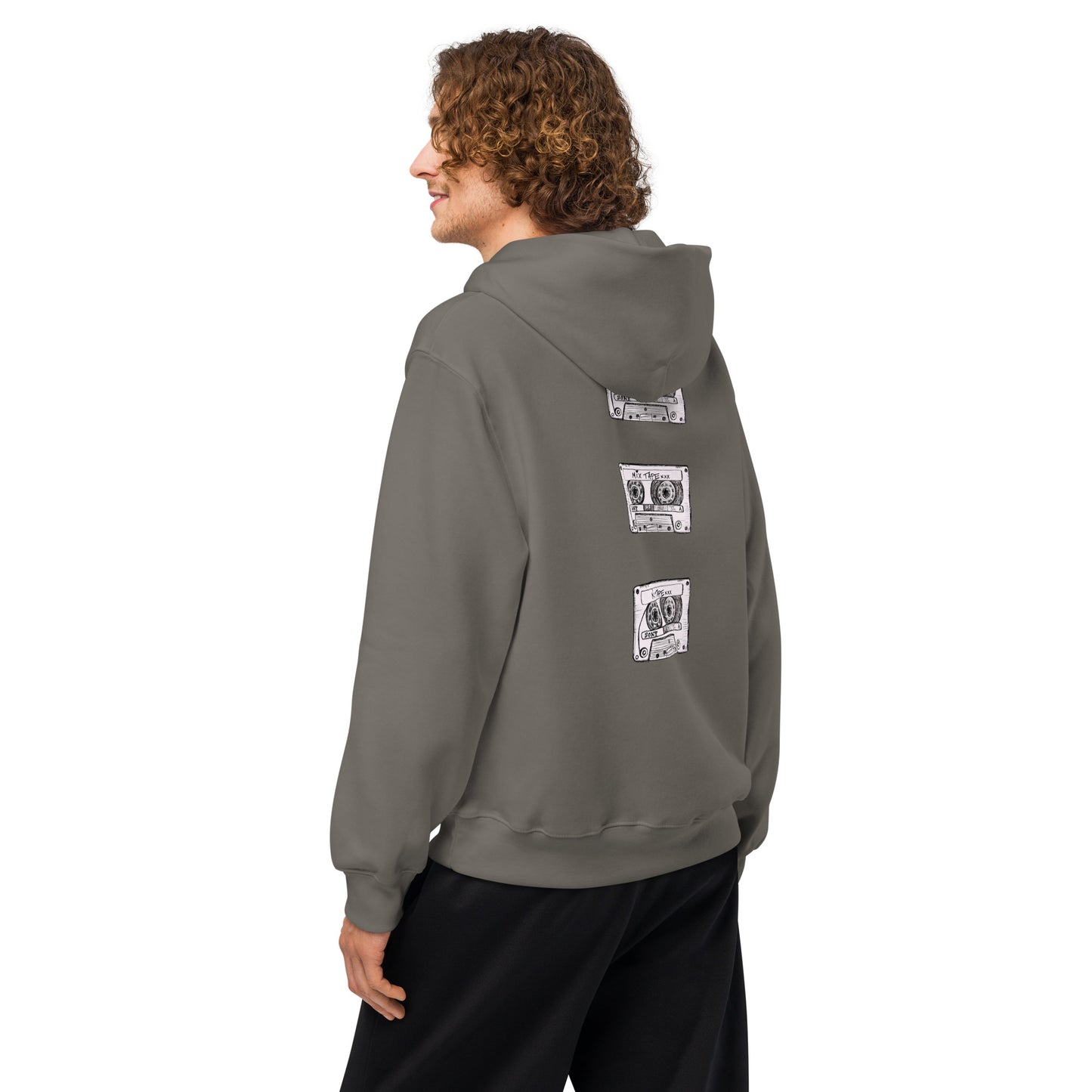 Mix Tape Men's Oversized Heavyweight Hoodie