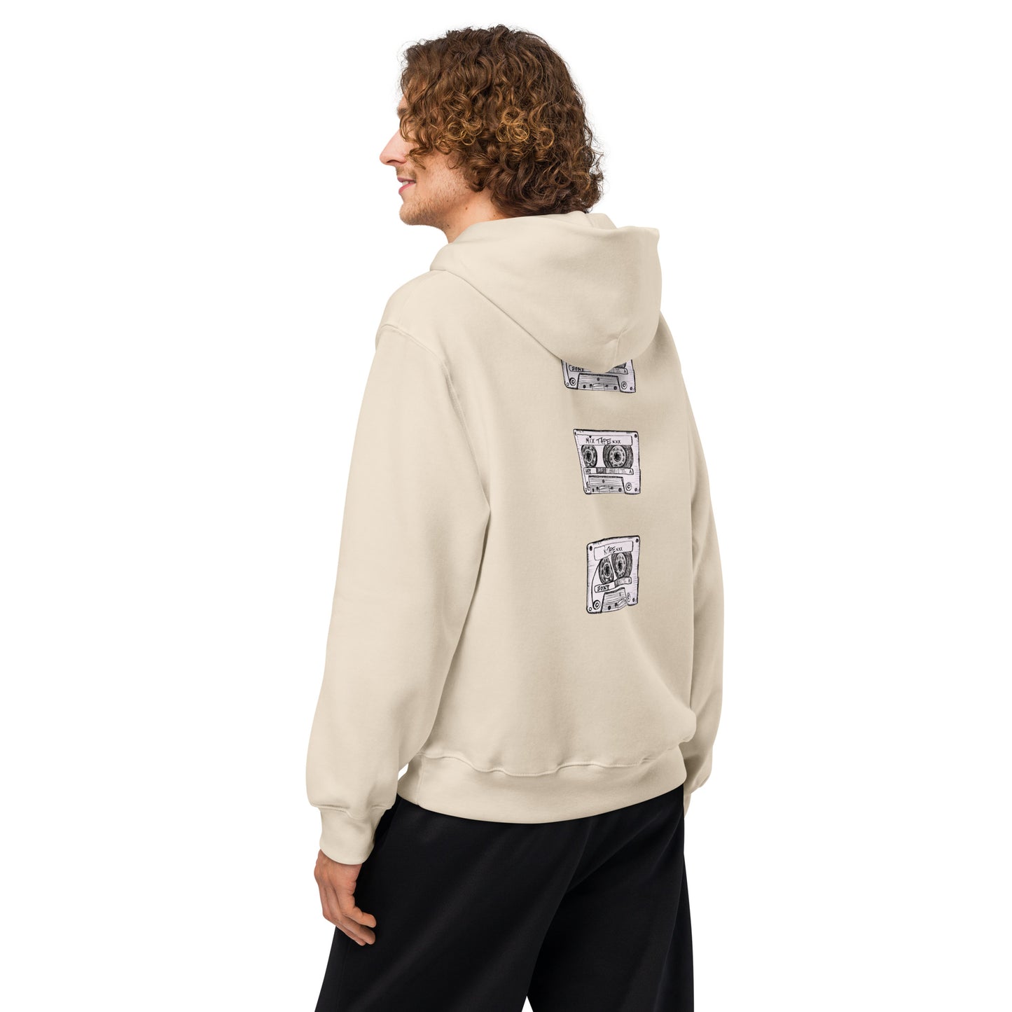 Mix Tape Men's Oversized Heavyweight Hoodie