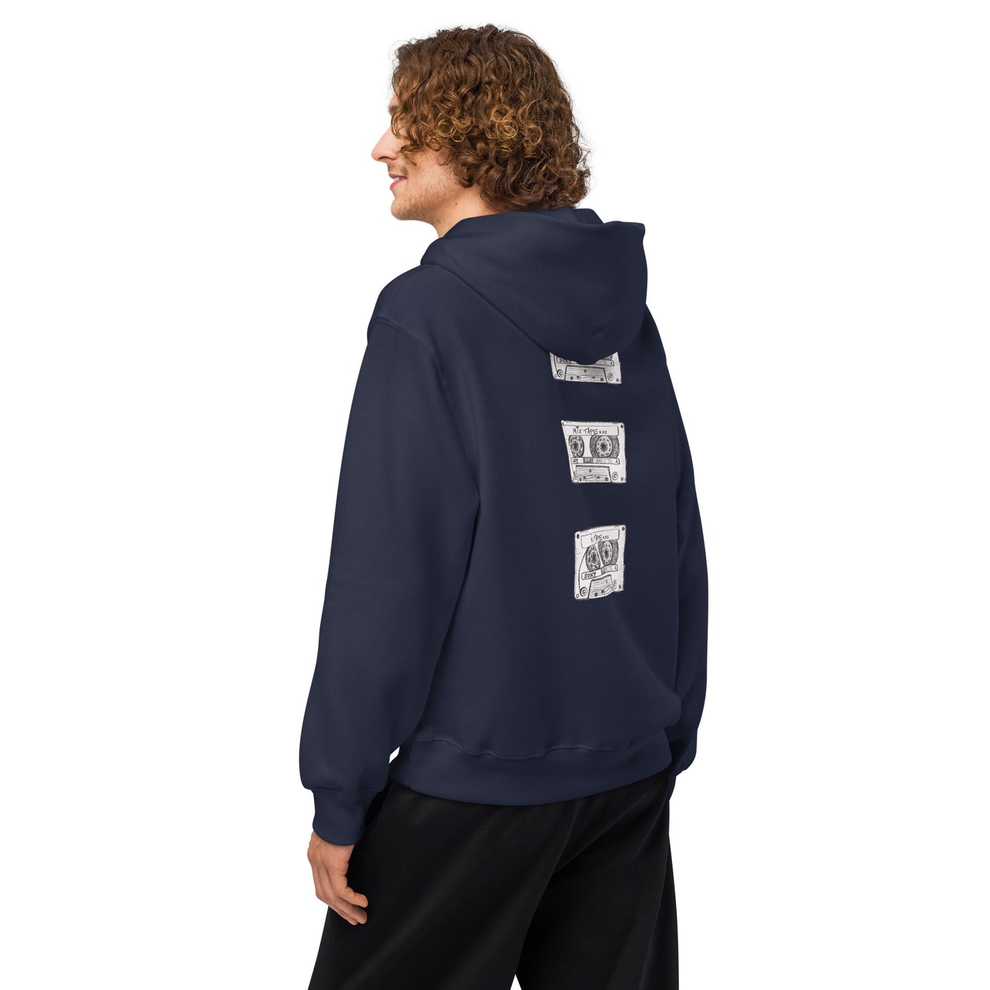 Mix Tape Men's Oversized Heavyweight Hoodie