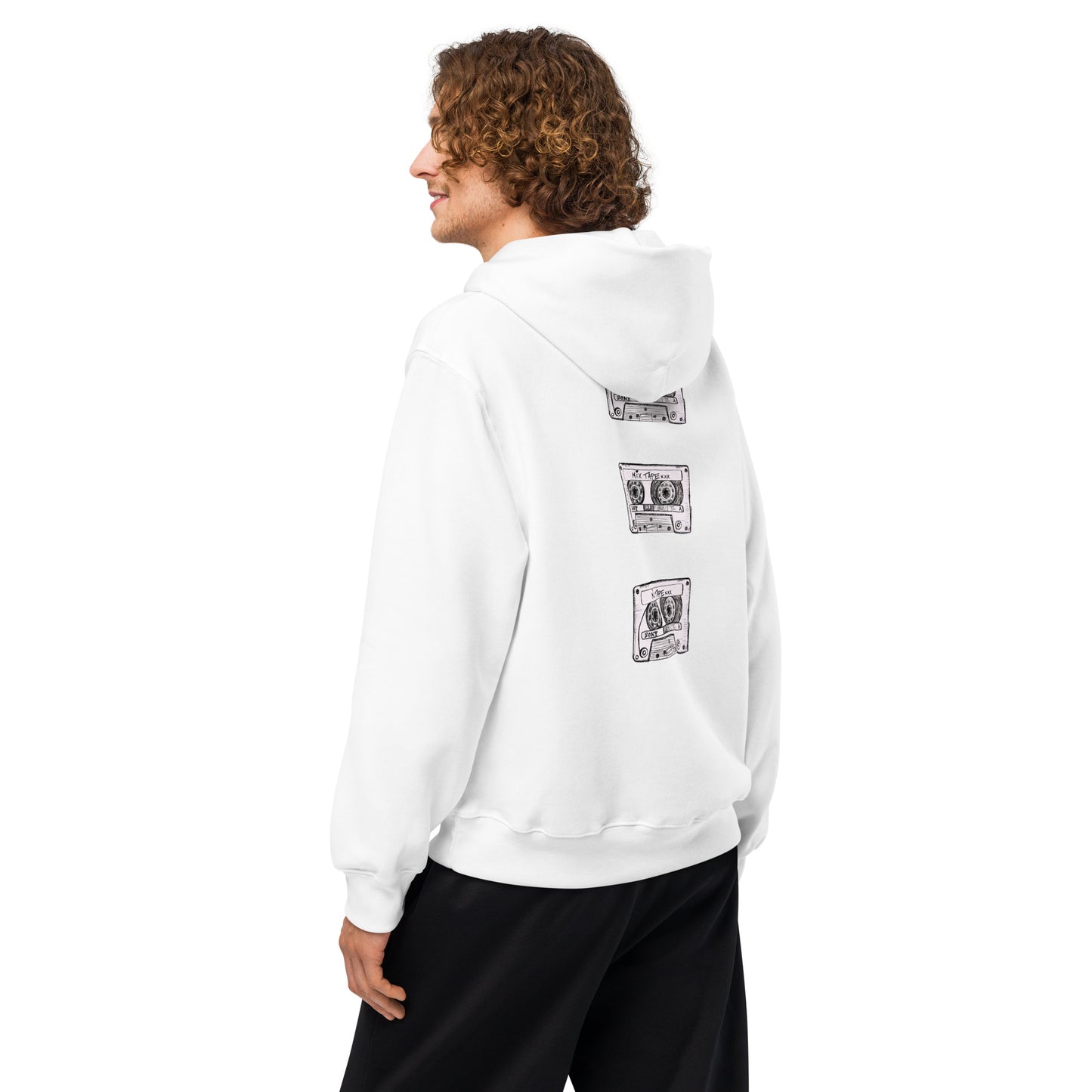 Mix Tape Men's Oversized Heavyweight Hoodie