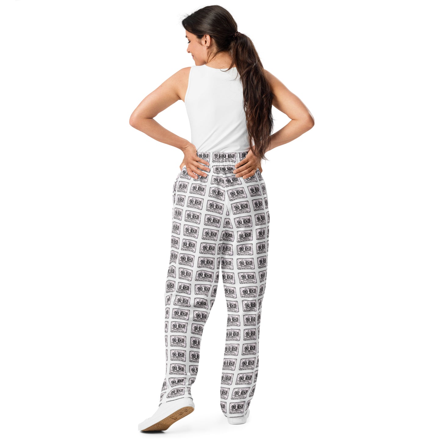 Mix Tape Womens Wide-Leg Joggers