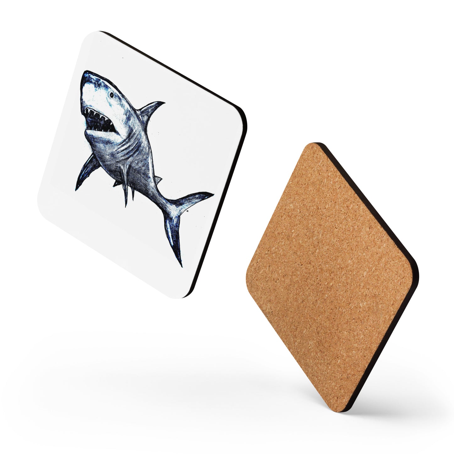 Shark Attack Cork-back Coaster