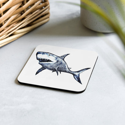 Shark Attack Cork-back Coaster
