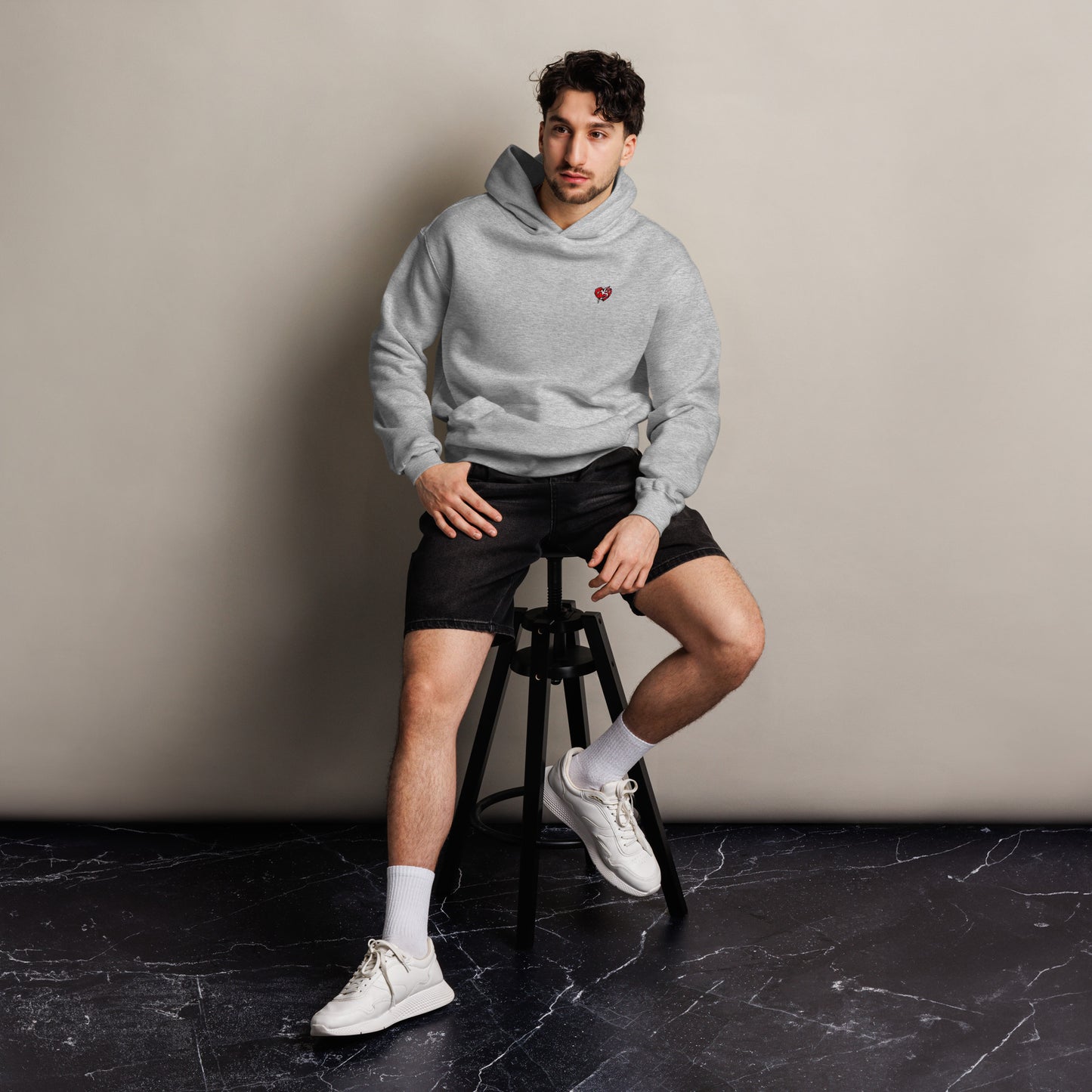 Shark Attack Oversized Men's Hoodie