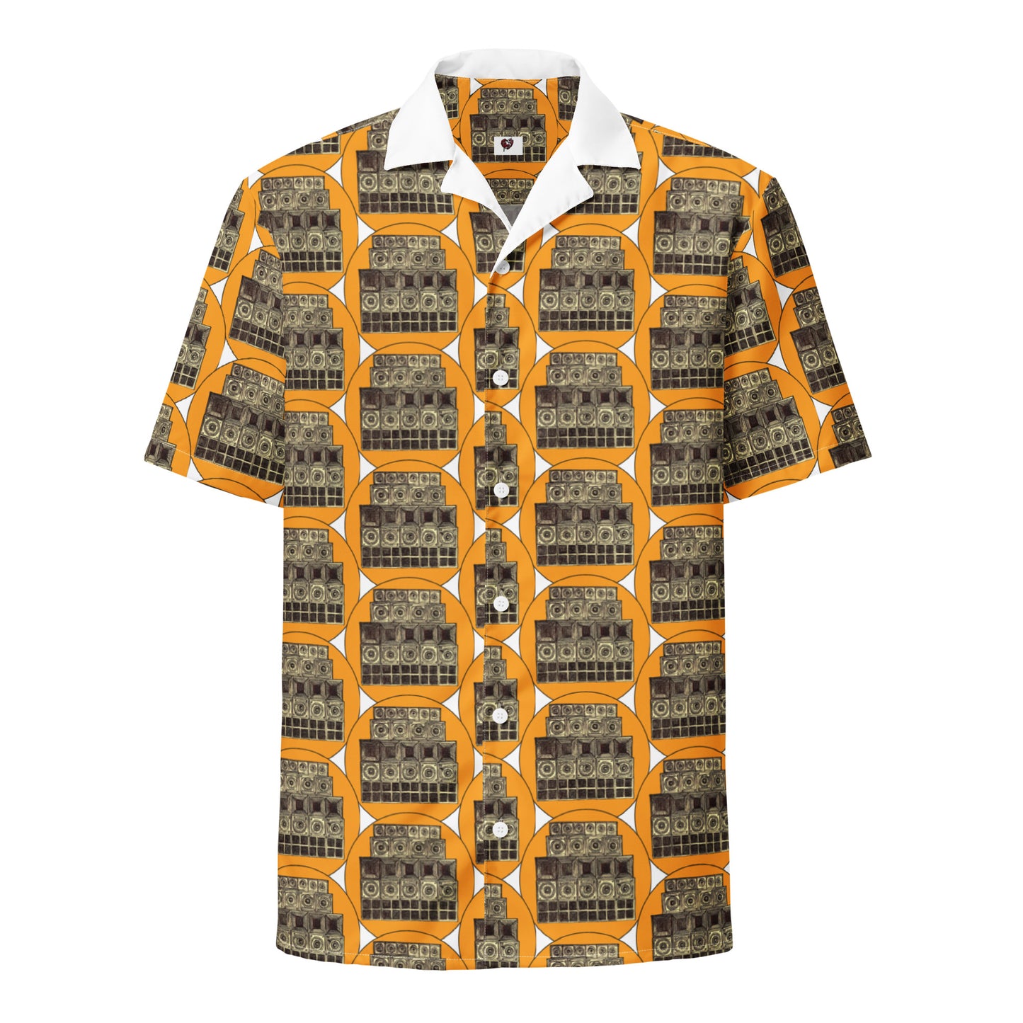 Speaker Stack Women's Yellow Button Shirt