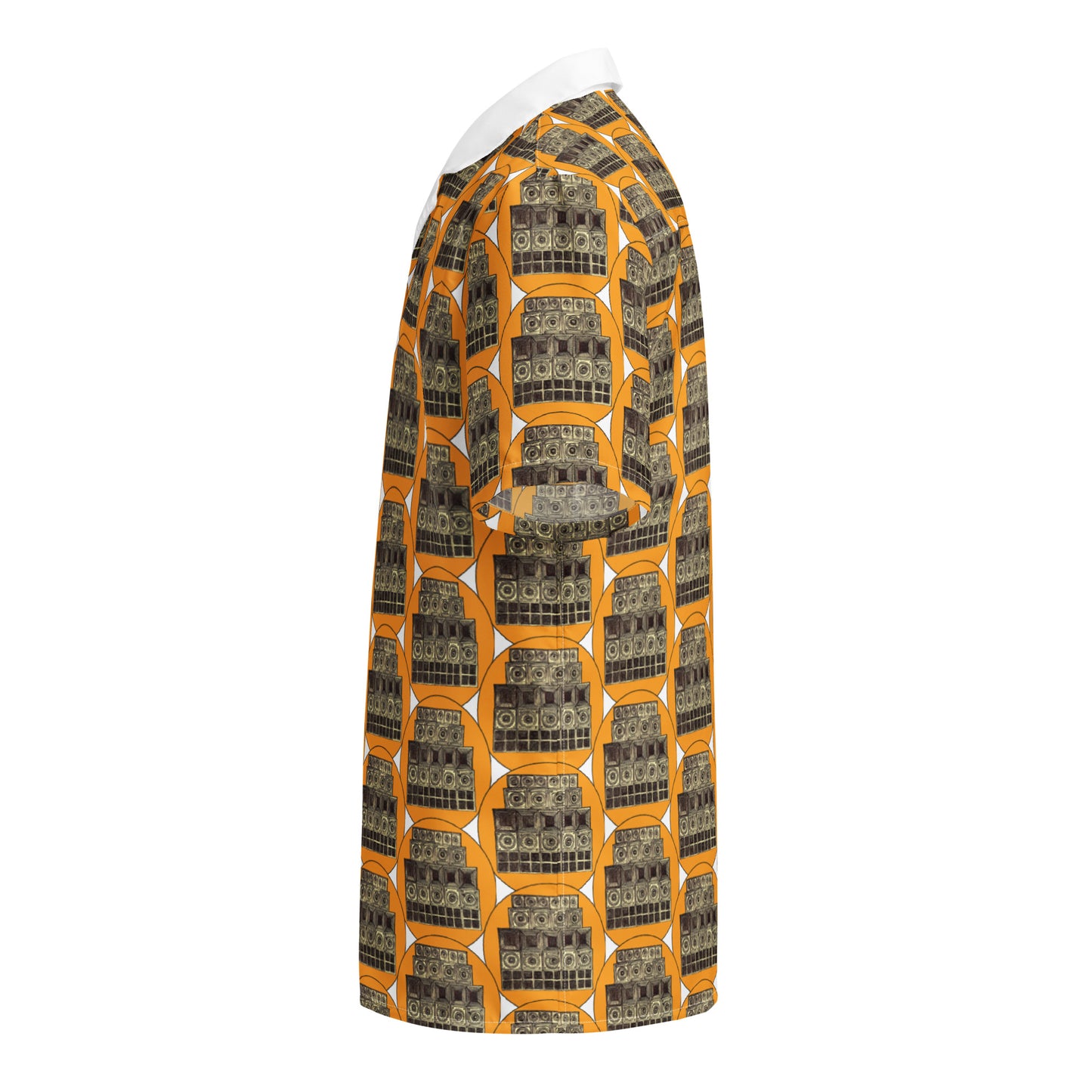 Speaker Stack Women's Yellow Button Shirt