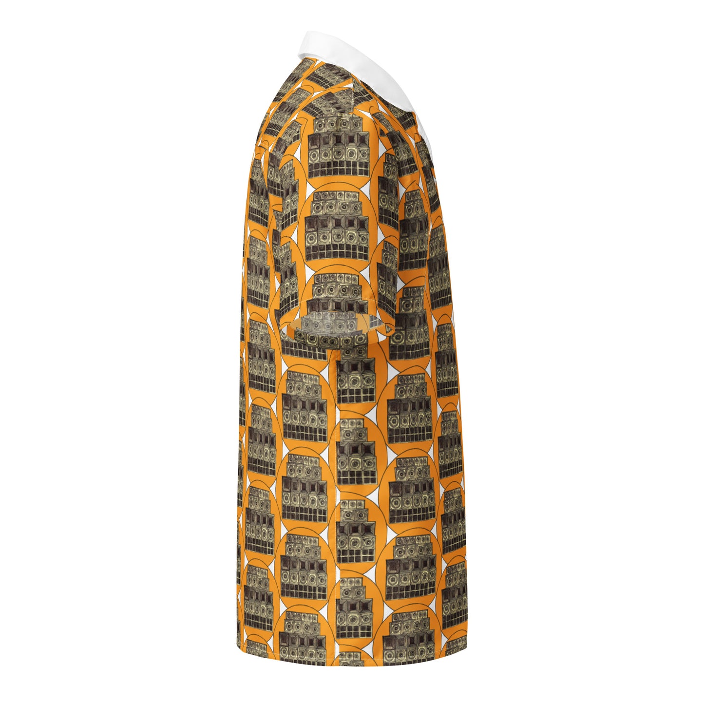 Speaker Stack Women's Yellow Button Shirt