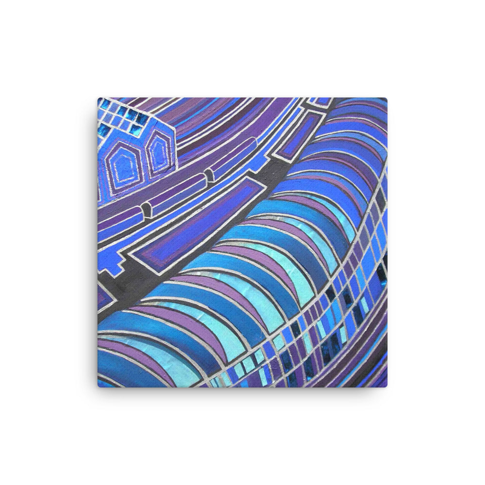 Waterloo Station canvas print by Vicky Steane, London station artwork, front view