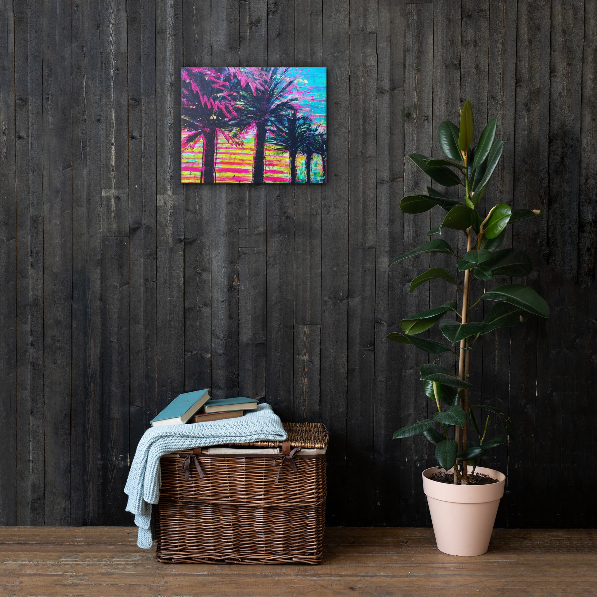 Barcelona canvas print by Vicky Steane, Barcelona city artwork, front view