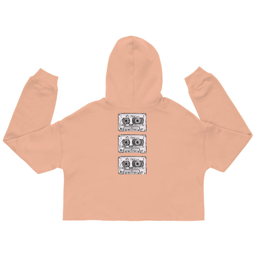 Mixtape Unisex Crop Hoodie Peach Back