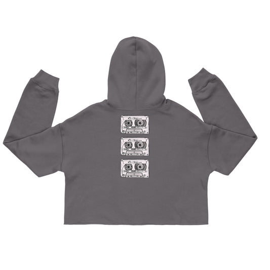 Mixtape Unisex Crop Hoodie Grey Back